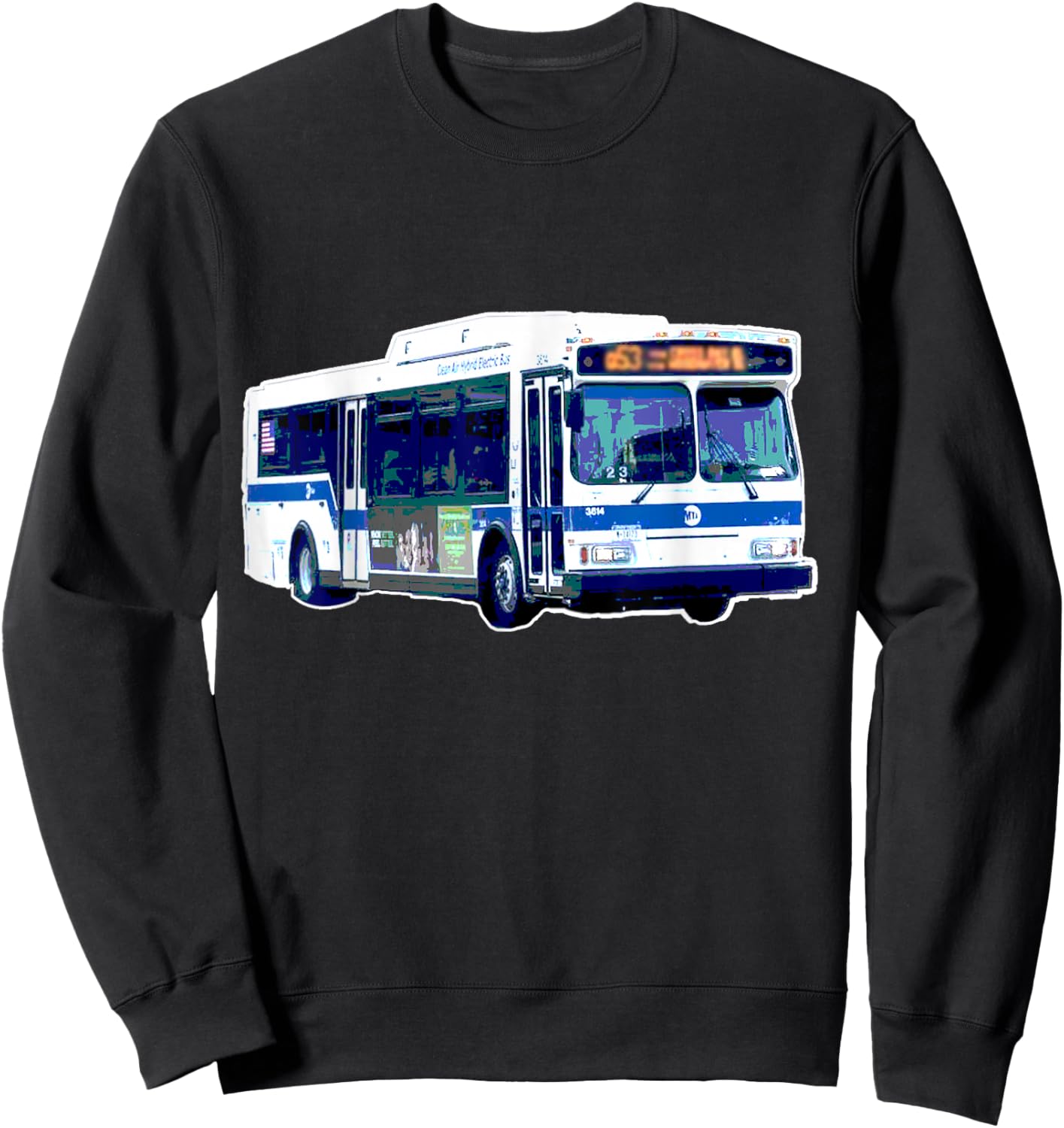 Empire State NY Co Funky Retro NYC MTA Bus Transit Driver New York City Sweatshirt - Sweatshirt | Black