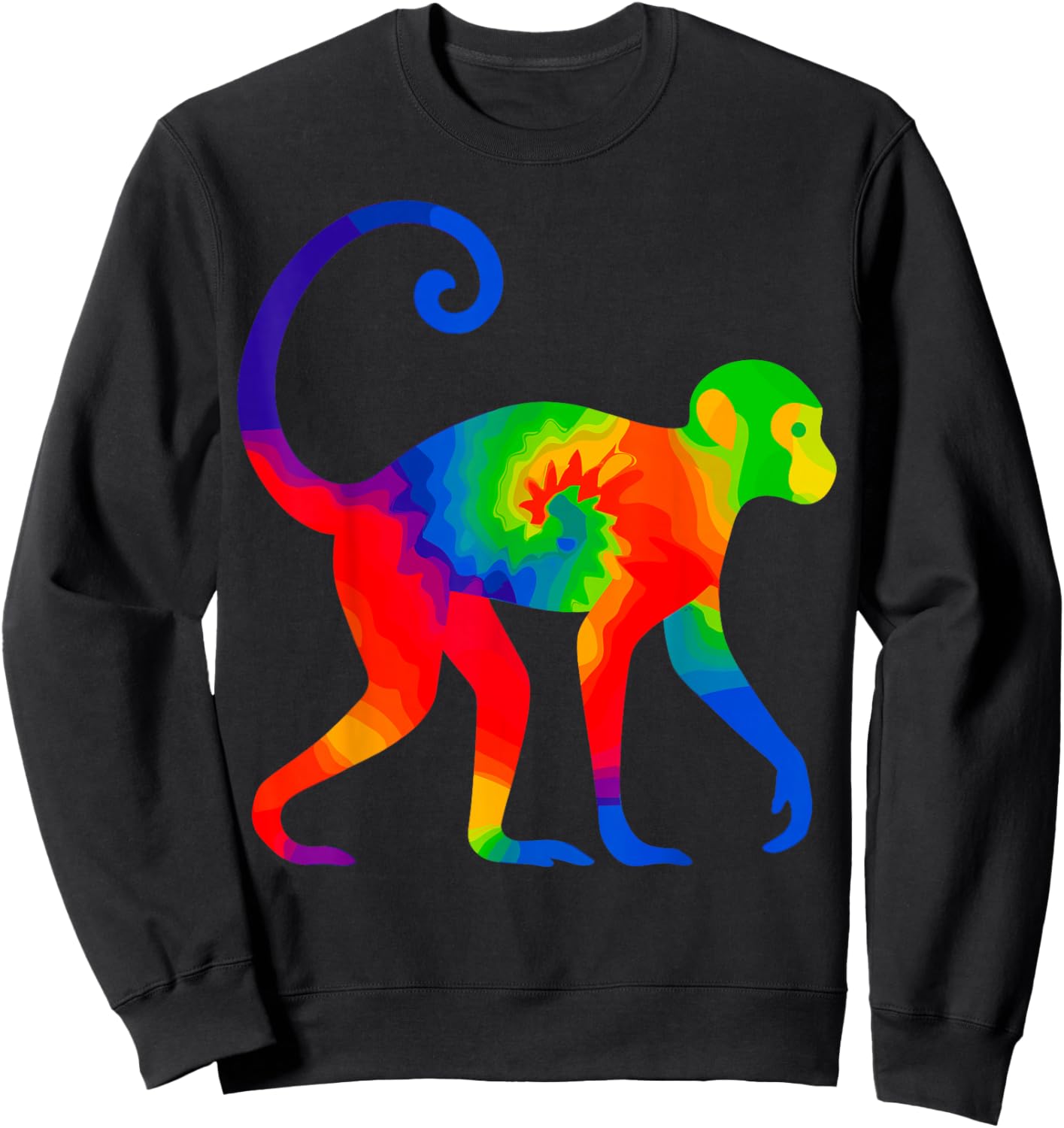 Tie-Dye Monkey Sweatshirt - Sweatshirt | Black