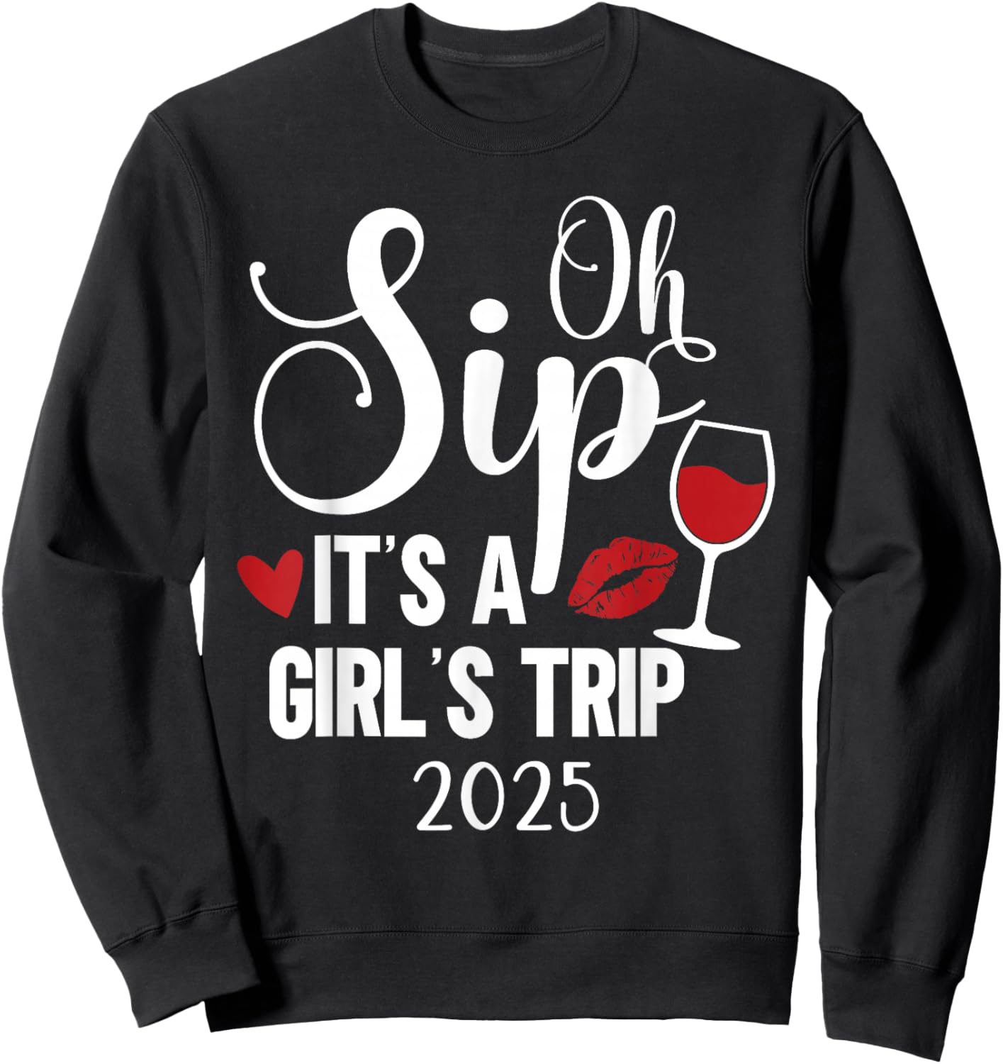 Girls Trip 2025 Weekend Vacation Matching Group Sweatshirt - Sweatshirt | Black