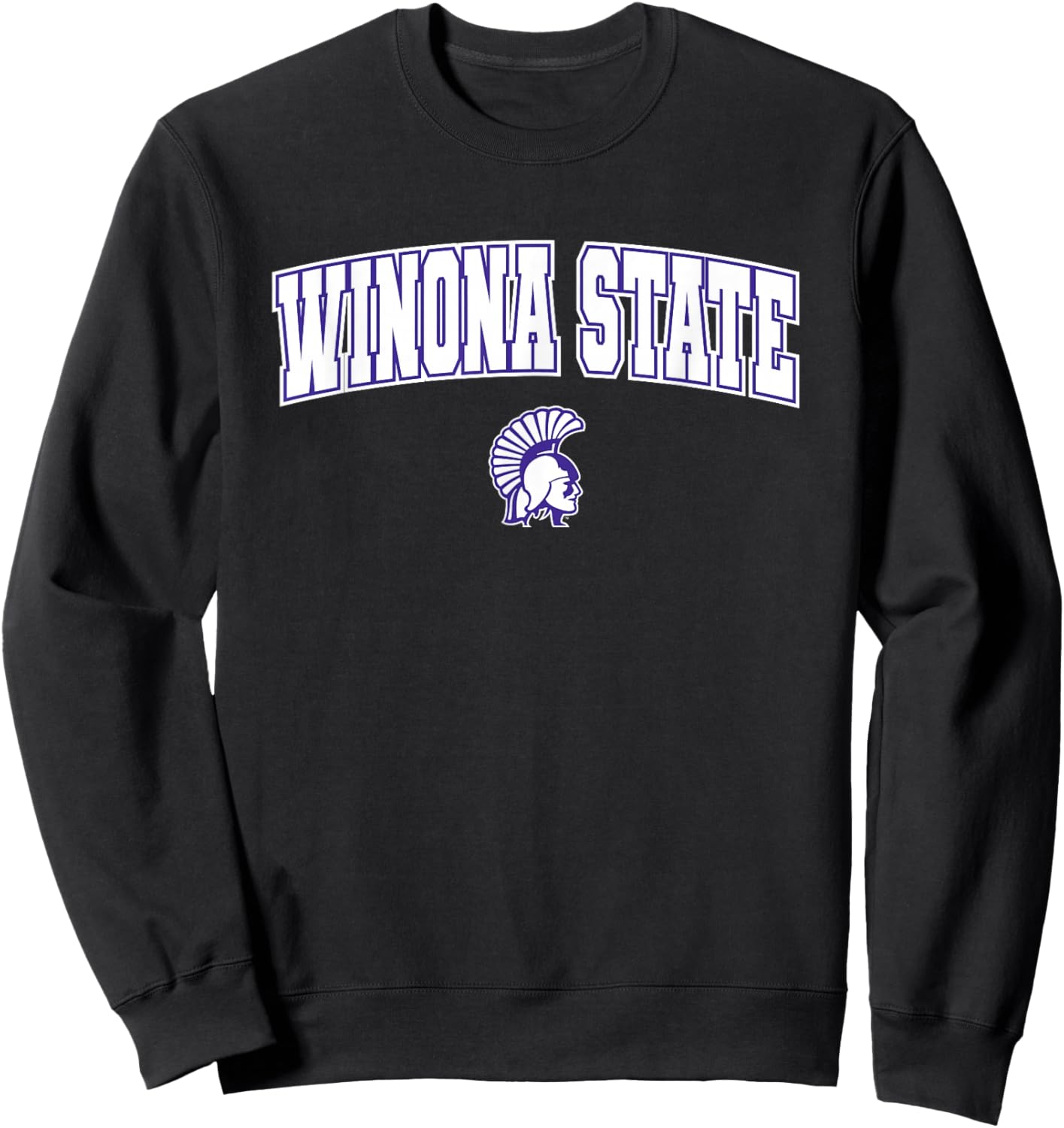 Winona State University Warriors Arch Logo Sweatshirt - Sweatshirt | Black