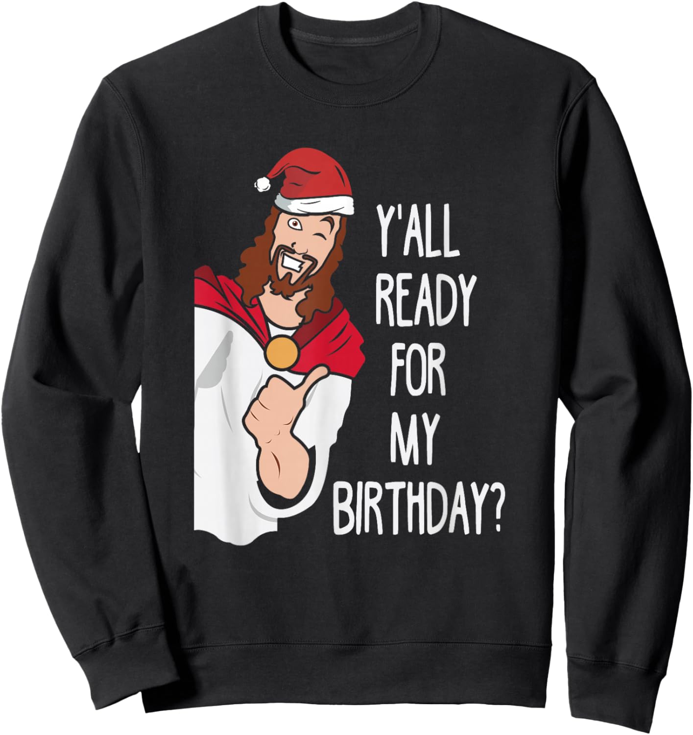 Funny Birthday Boy Men Women Kids Ugly Christmas Sweatshirt - Sweatshirt | Black