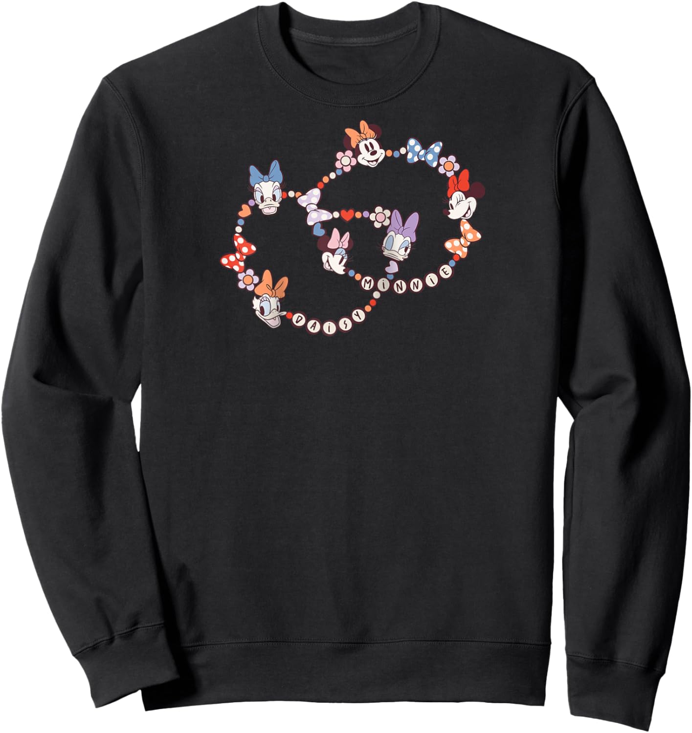 Disney Minnie and Daisy BFF's Matching Friendship Bracelets Raglan Baseball Sweatshirt - Sweatshirt | Black