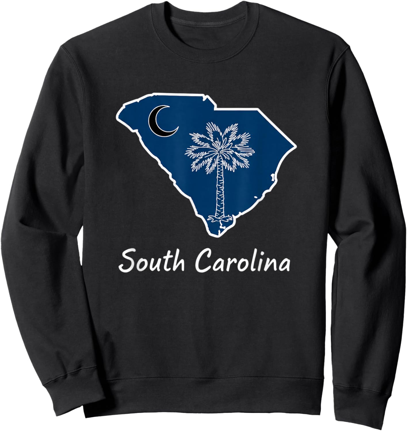 States - Palmetto Moon State Map Sweatshirt - Sweatshirt | Black