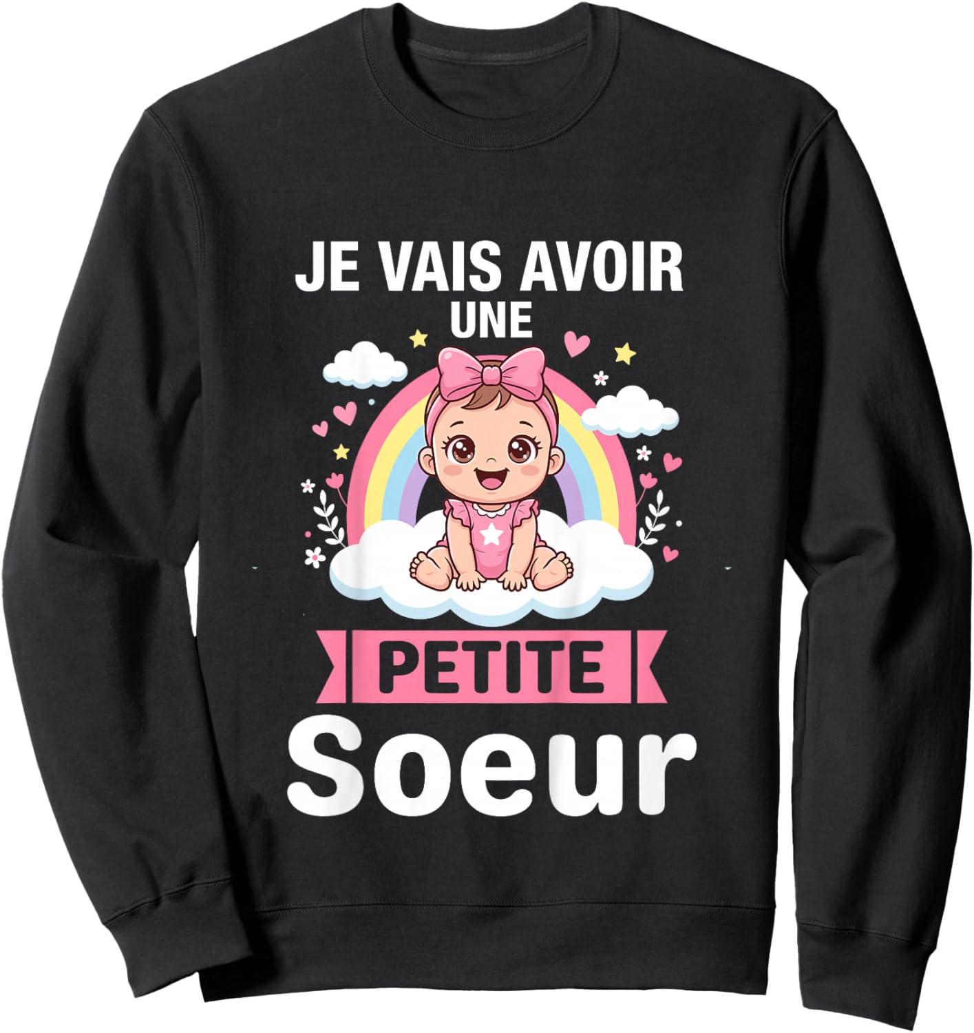 Enfant Annonce Grossesse - Bientôt Je Vais Avoir Une Petit Soeur Sweatshirt - Sweatshirt | Black