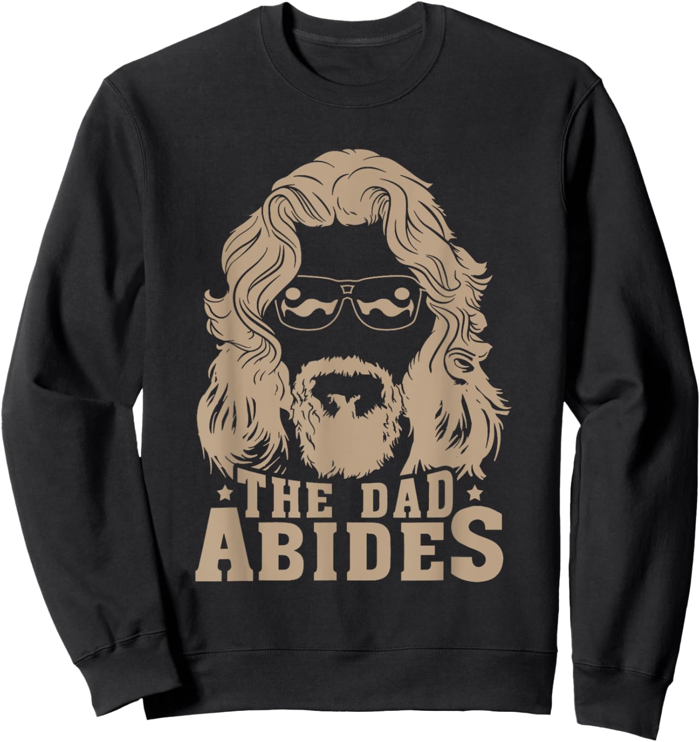 Vintage Retro The Dad Abides Funny Dad Father's Day Sweatshirt - Sweatshirt | Black