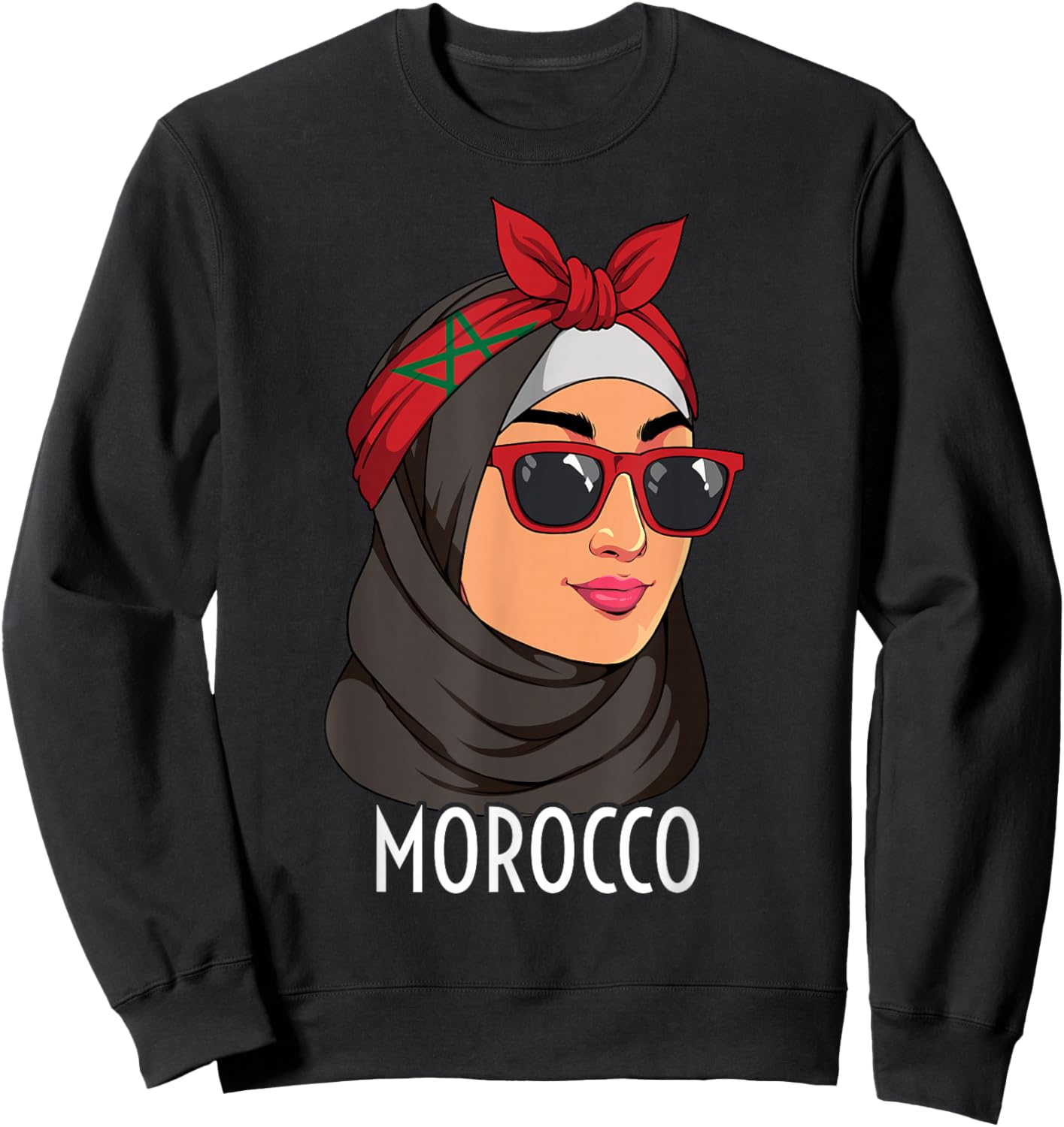 Moroccan Girl Morocco Sweatshirt - Sweatshirt | Black