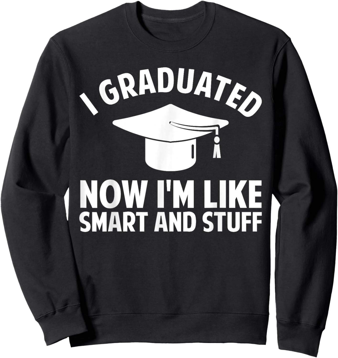 Funny Graduation Art Women Masters Degree Graduate Sweatshirt - Sweatshirt | Black