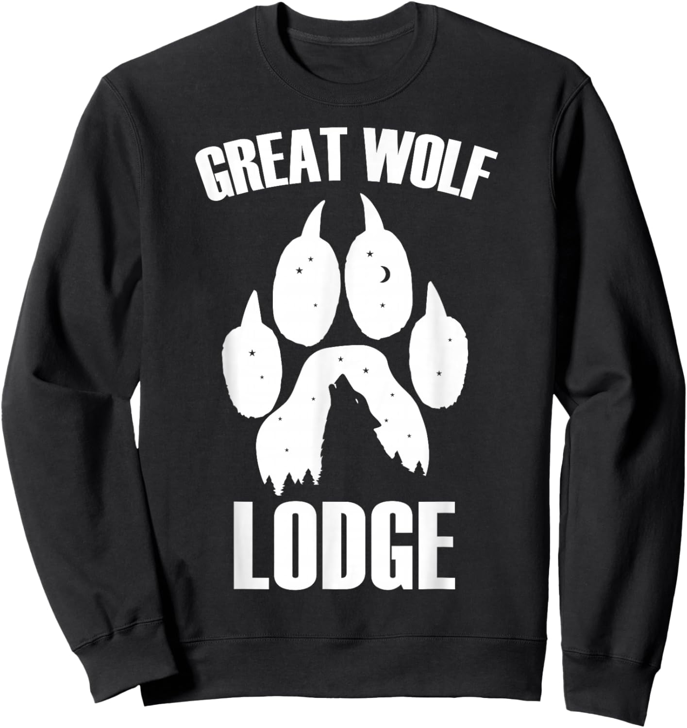 Funny Great Wolf Lodge Lovers Outdoor Adventure Enthusiast Sweatshirt - Sweatshirt | Black