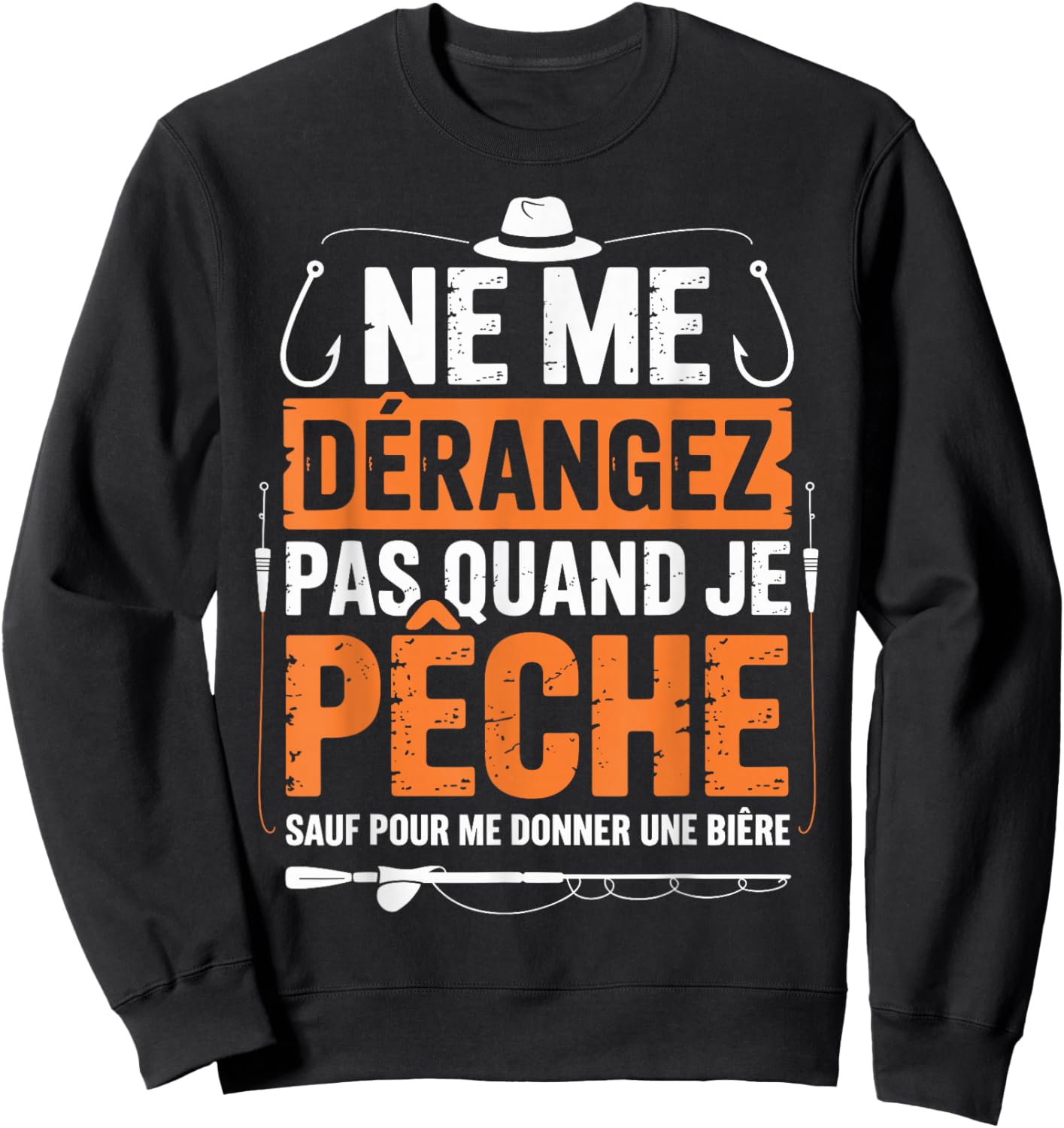 Don't Disturb Me When I Fishing Gift Fisher Sweatshirt - Sweatshirt | Black