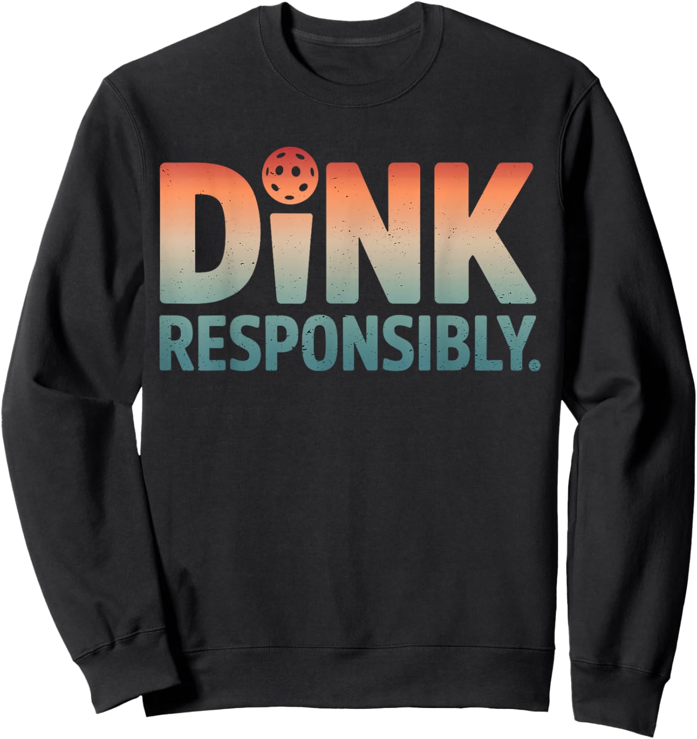 Funny Pickleball Player & Coach Dink Squad Paddleball Sweatshirt - Sweatshirt | Black