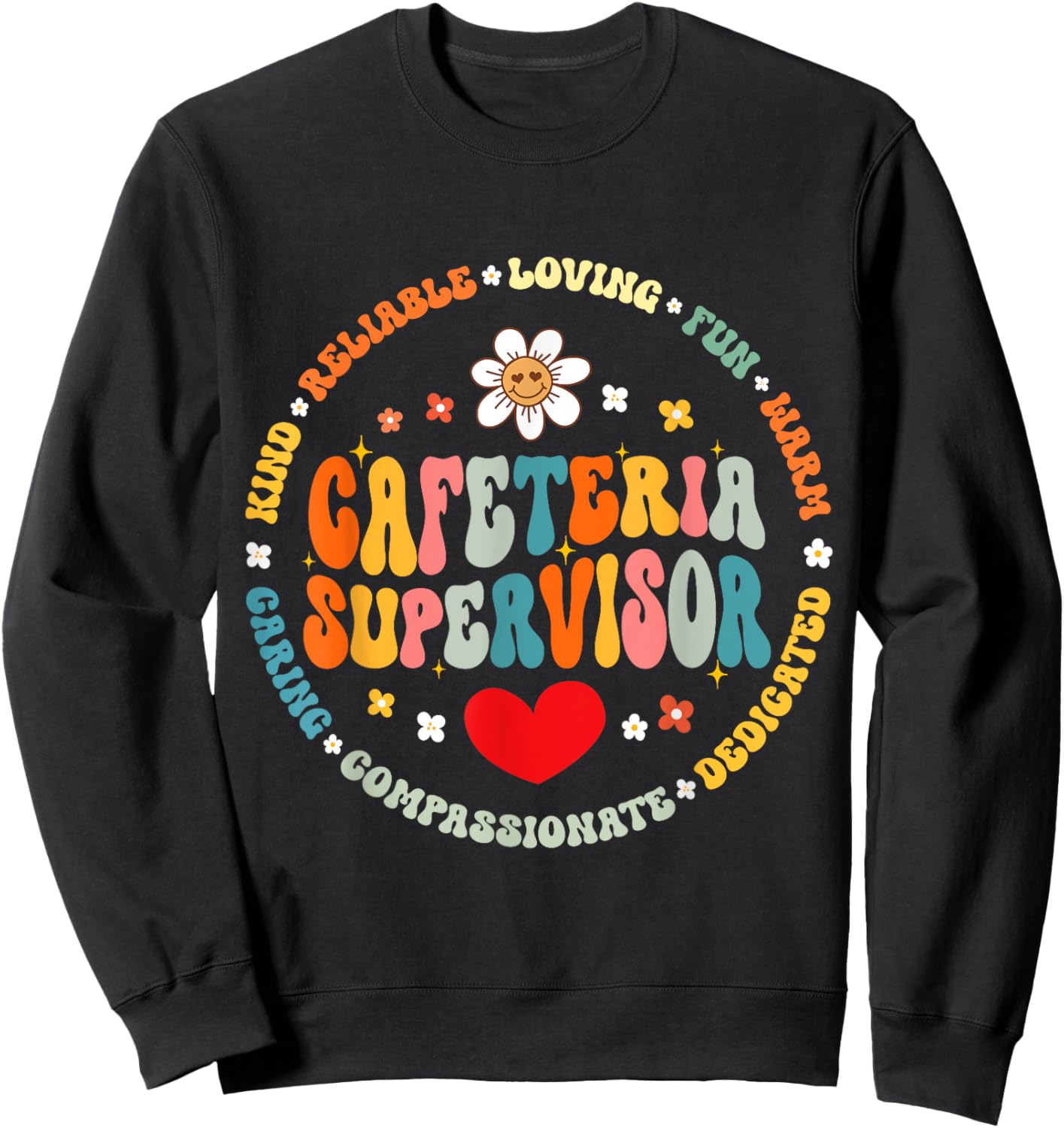 Food Services Crew Cafeteria Supervisor Helper School Squad Sweatshirt - Sweatshirt | Black