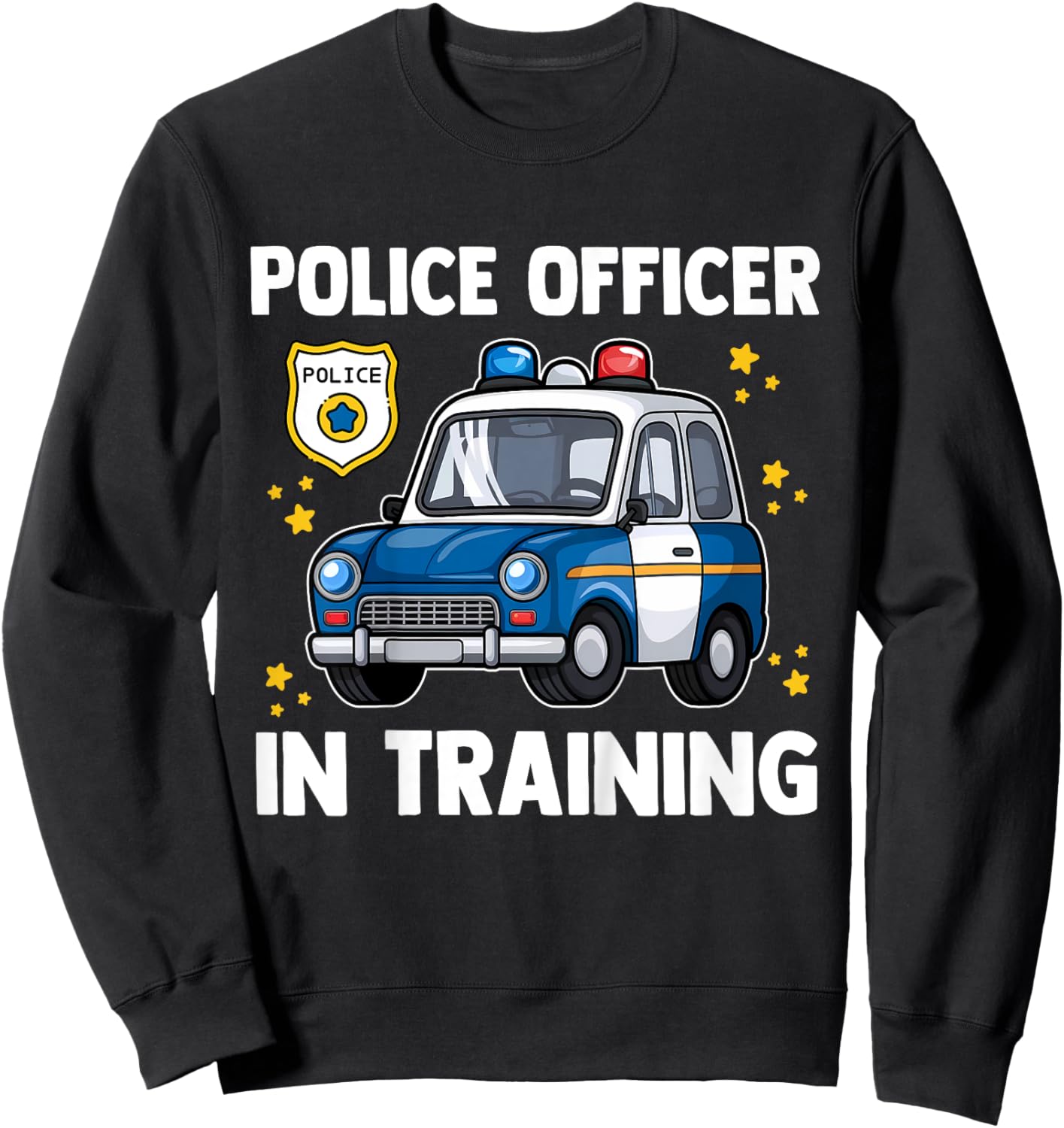 Kids Police Officer In Training Policeman Cop Birthday Youth Boys Sweatshirt - Sweatshirt | Black