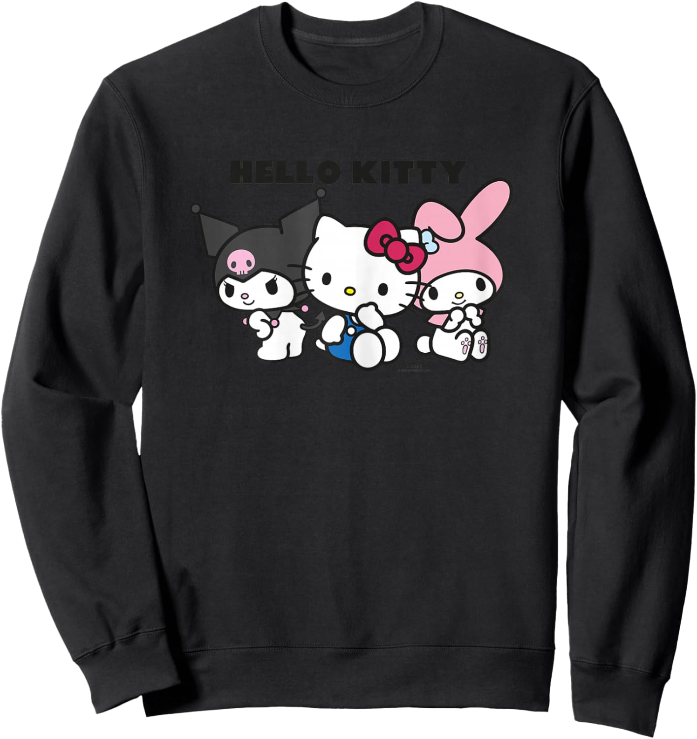 Hello Kitty Friends My Melody Kuromi Sweatshirt - Sweatshirt | Black
