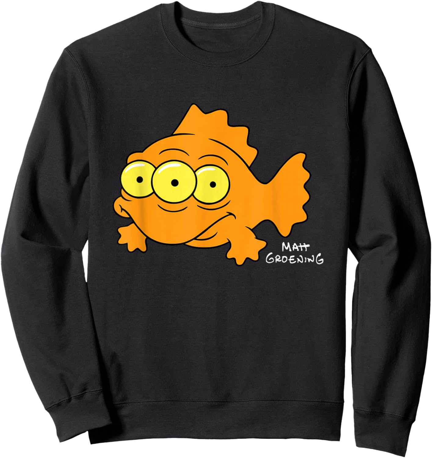 The Simpsons Blinky Three-Eyed Nuclear Fish Center Icon Sweatshirt - Sweatshirt | Black