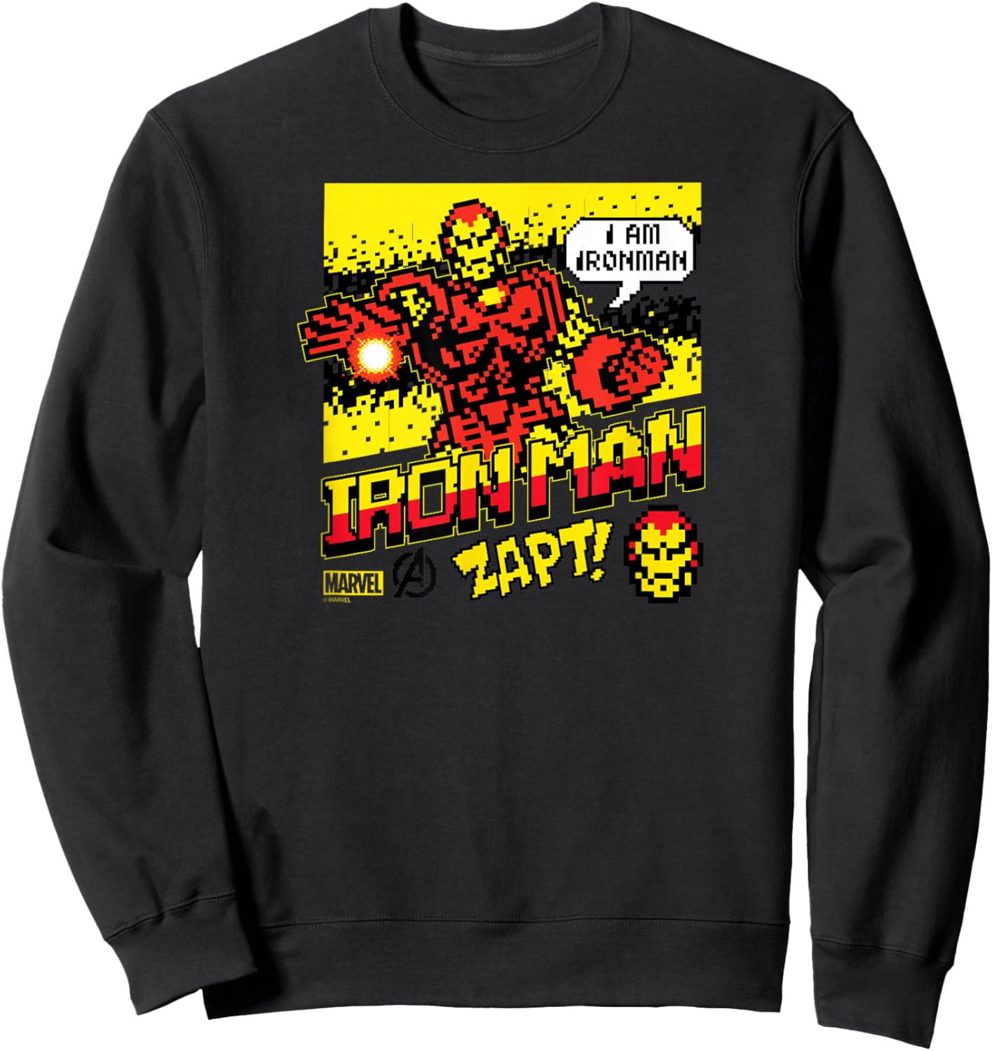 Iron Man - 8-Bit Sweatshirt - Sweatshirt | Black