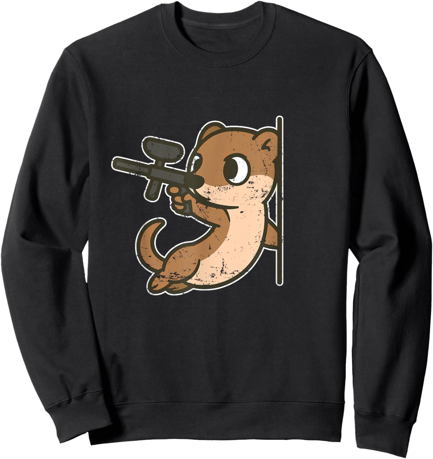 Couverture de Mascotte de Paintball belette Sweatshirt - Sweatshirt | Black