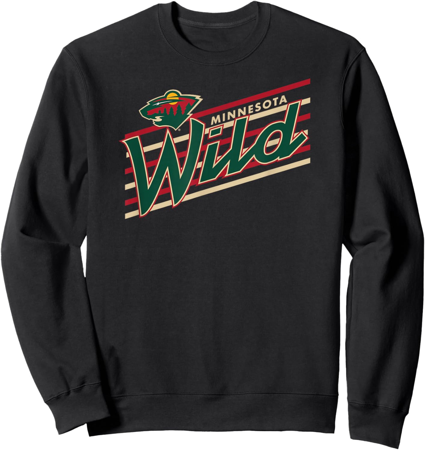 Minnesota Wild Retro Performer Officially Licensed Sweatshirt - Sweatshirt | Black