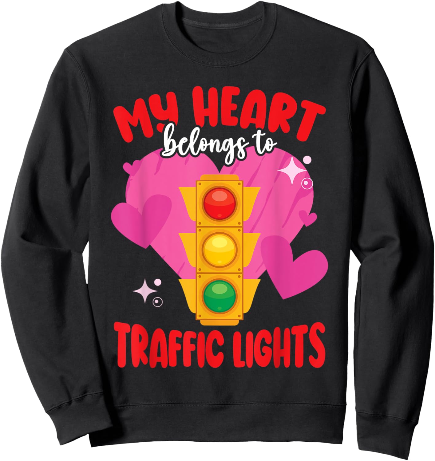 Halloween Traffic Light My Heart Belongs To Traffic Lights Sweatshirt - Sweatshirt | Black