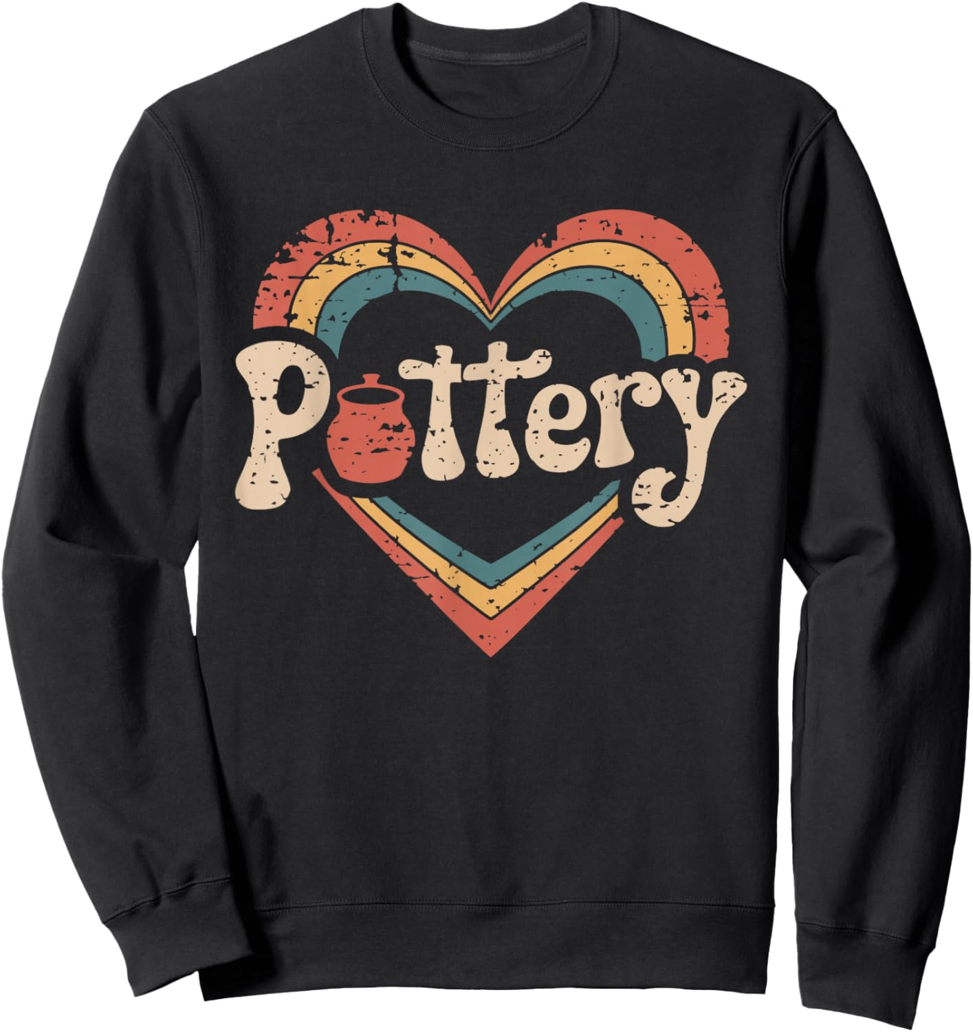 Funny Pottery Lover Ceramic Artist JM Black Classic Modern Lightweight Classic Fit Polyester 100% Adults Sweatshirt - Sweatshirt | Black