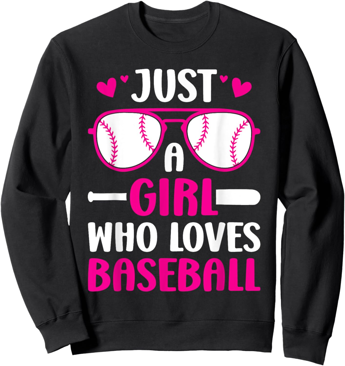 Just a Girl Who Loves Baseball Sweatshirt - Sweatshirt | Black