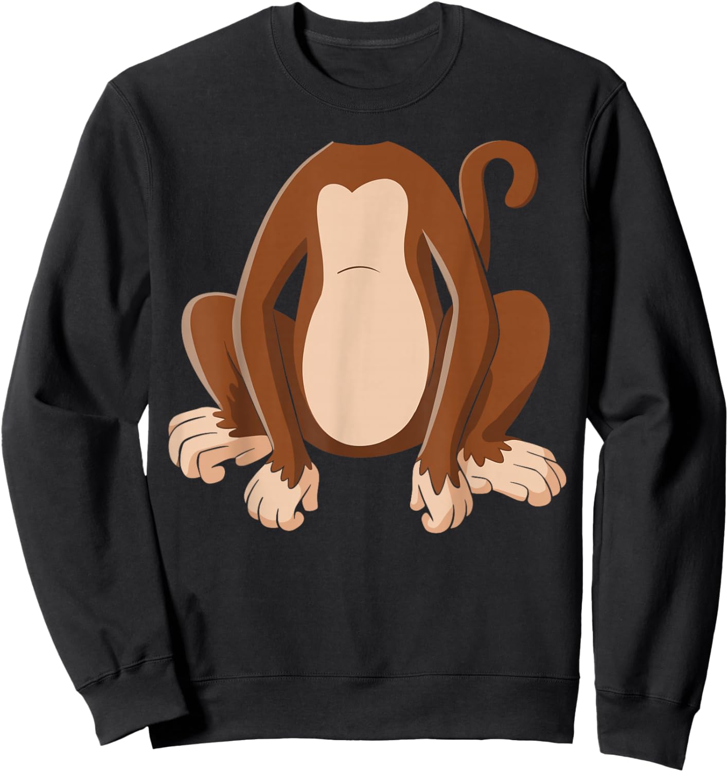 Monkey Costume Carnival Monkey Sweatshirt - Sweatshirt | Black