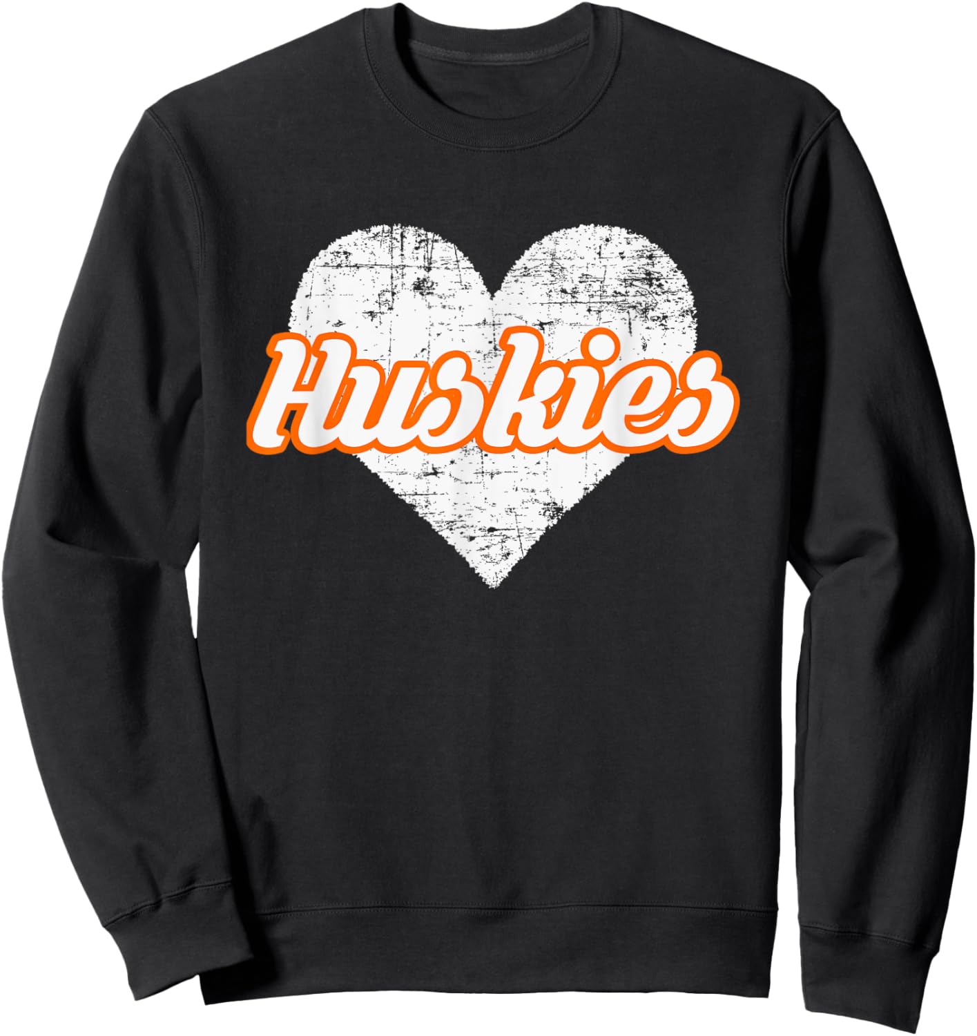 Hamilton Heights Huskies Over Heart Sweatshirt - Sweatshirt | Black