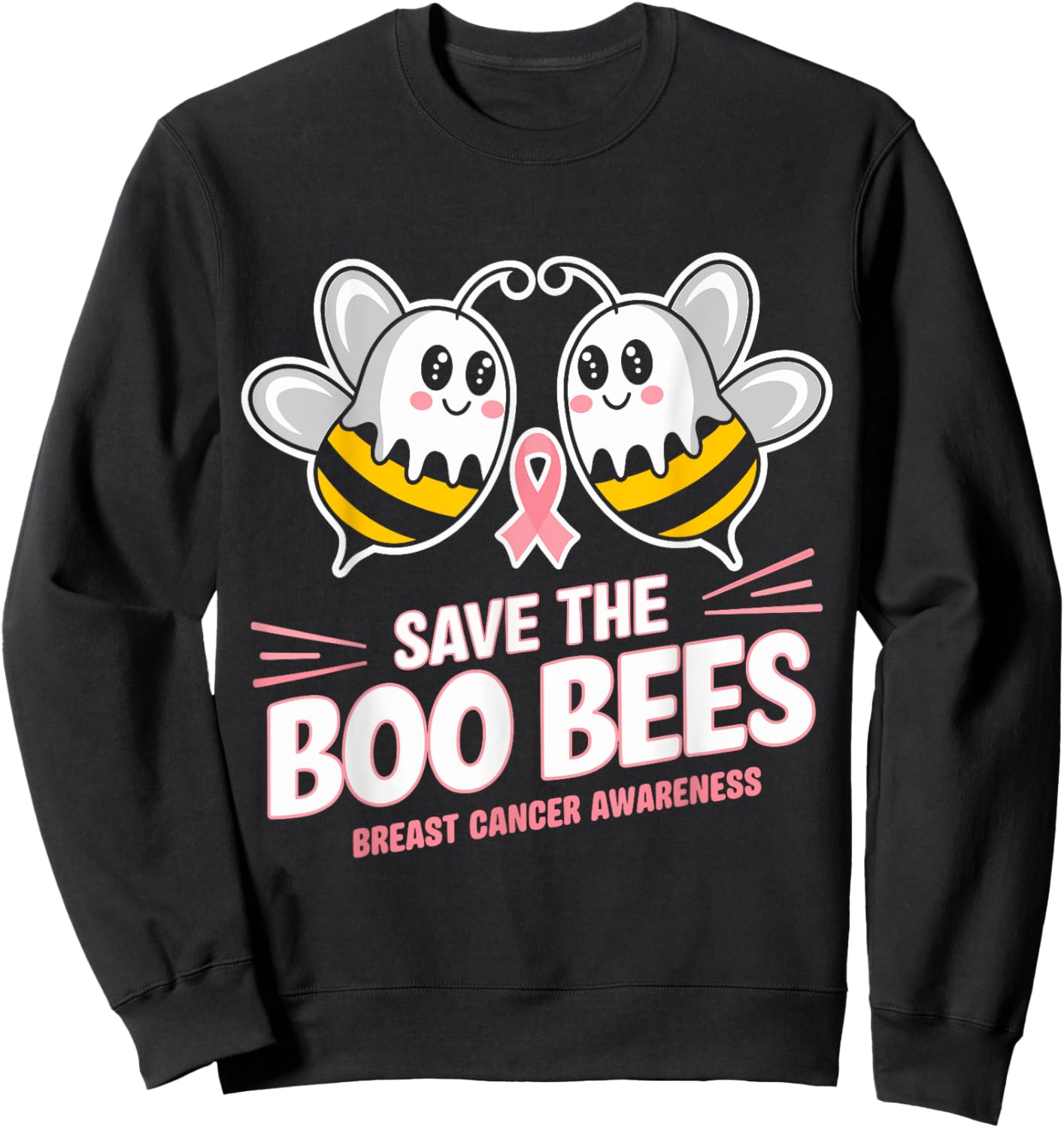 Save The Boobies Breast Cancer Halloween Women Sweatshirt - Sweatshirt | Black