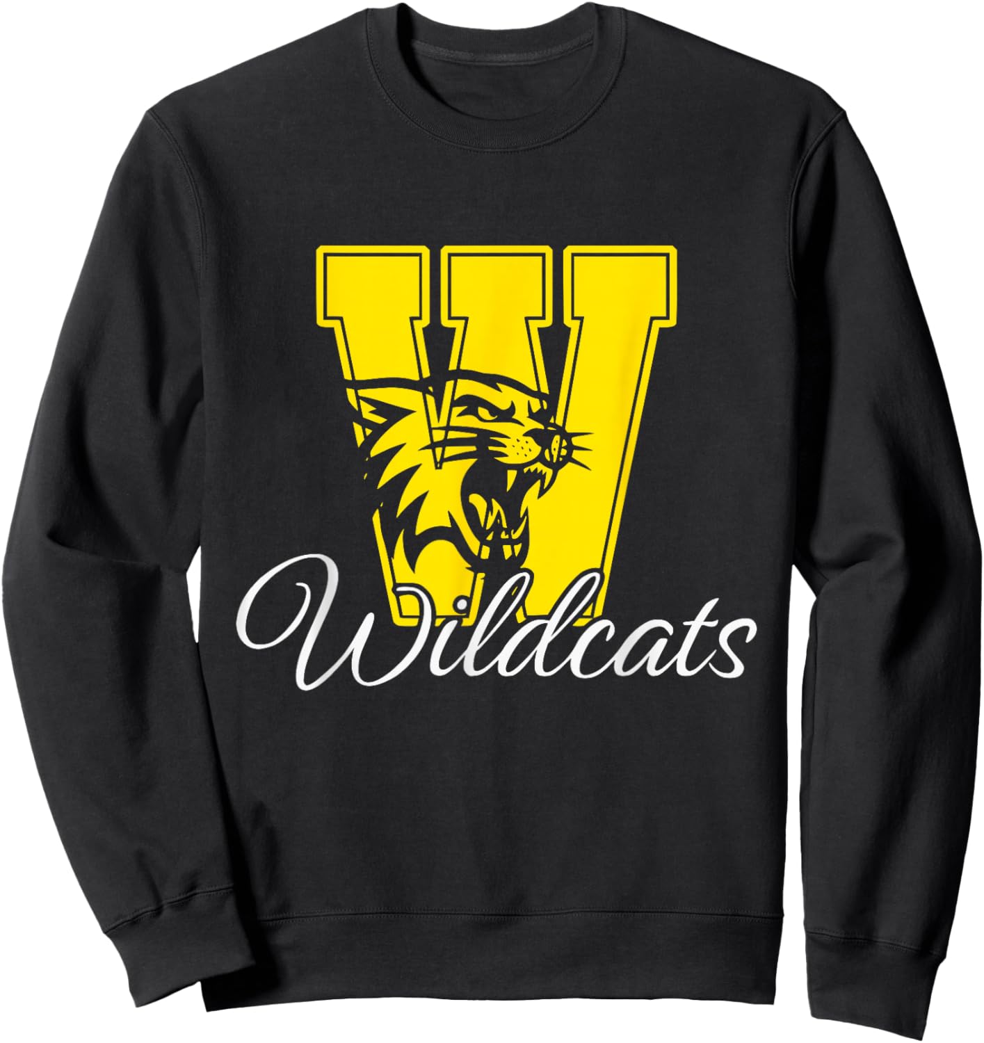 Wildcats Spirit Bold Letter W Sweatshirt - Sweatshirt | Black