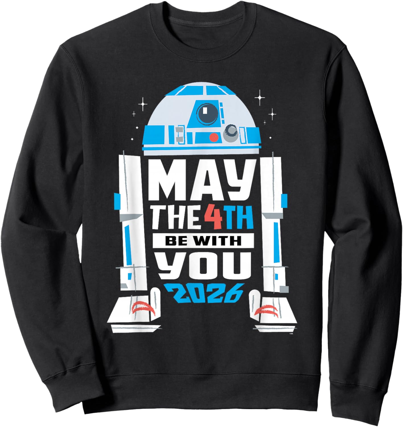 Star Wars R2-D2 May The 4th Be with You 2026 Star Wars Day Sweatshirt - Sweatshirt | Black