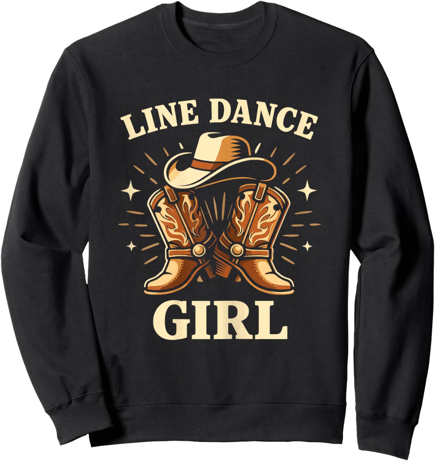 Line Dance Girl Damen Western Country Tanzen Dancer Tanz Sweatshirt - Sweatshirt | Black