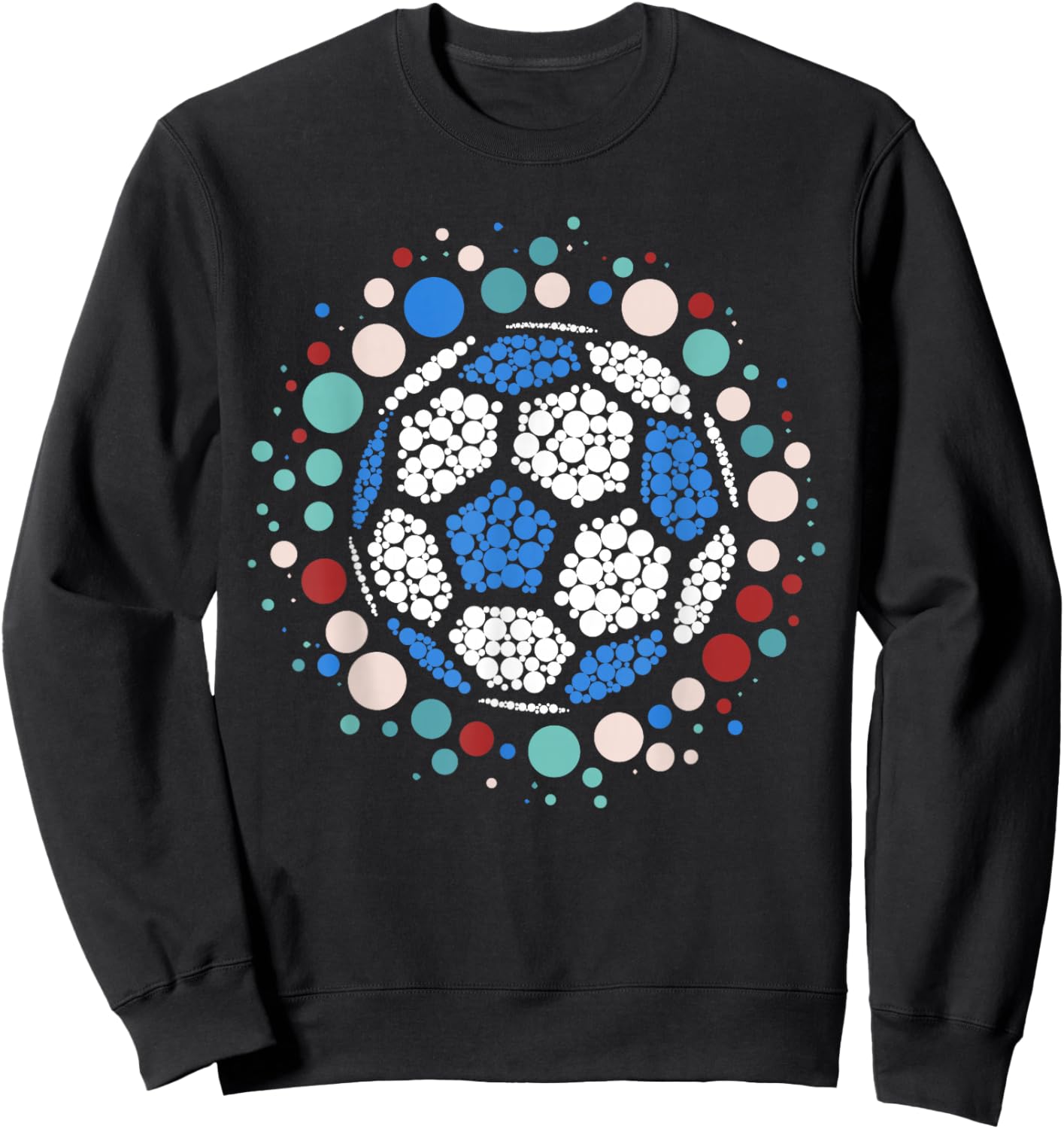 Happy Dot Day Soccer Ball Lover Polka Dot Toddler Youth Sweatshirt - Sweatshirt | Black