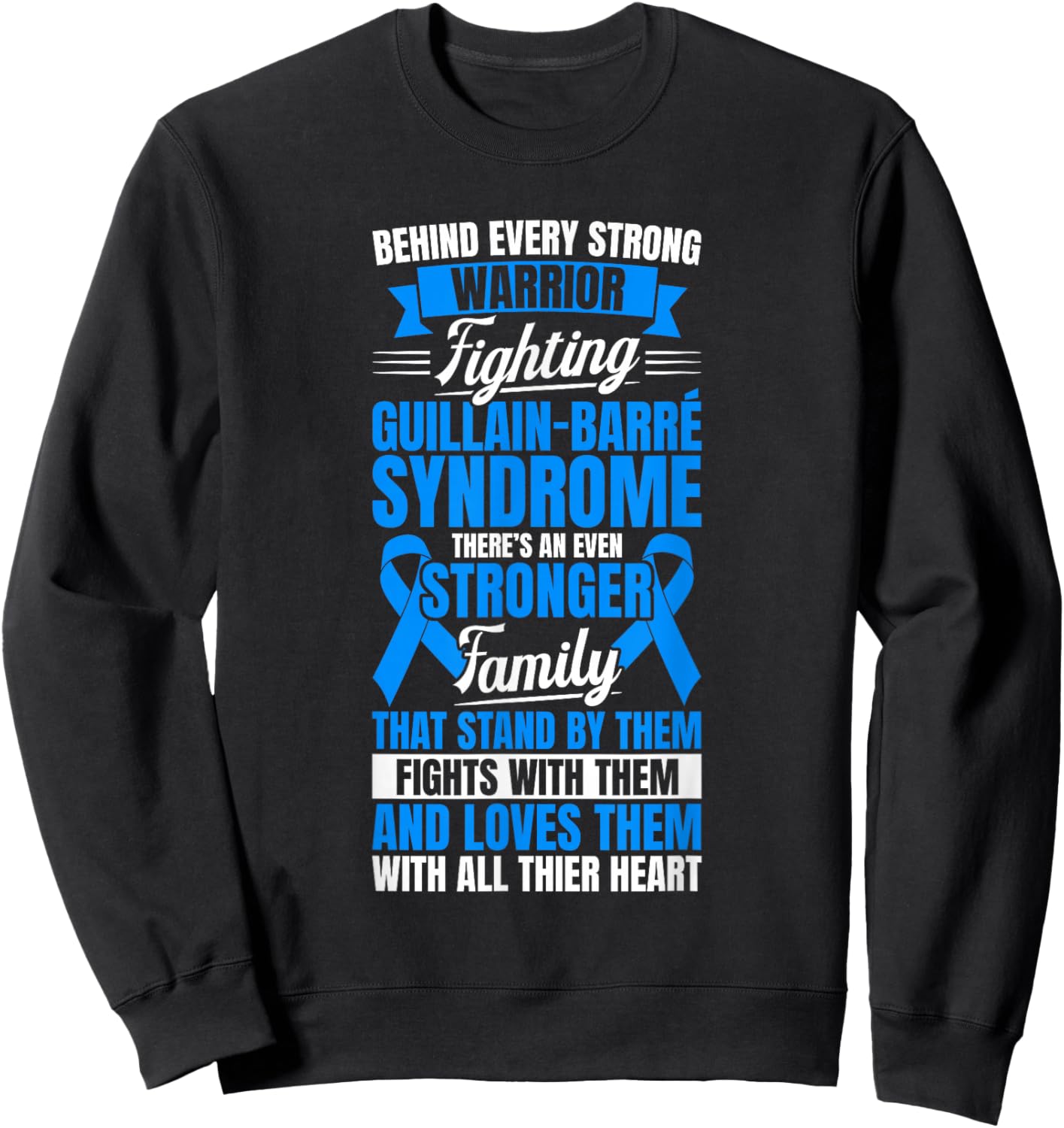 GBS CIDP Guillain Barre Syndrome Sweatshirt - Sweatshirt | Black