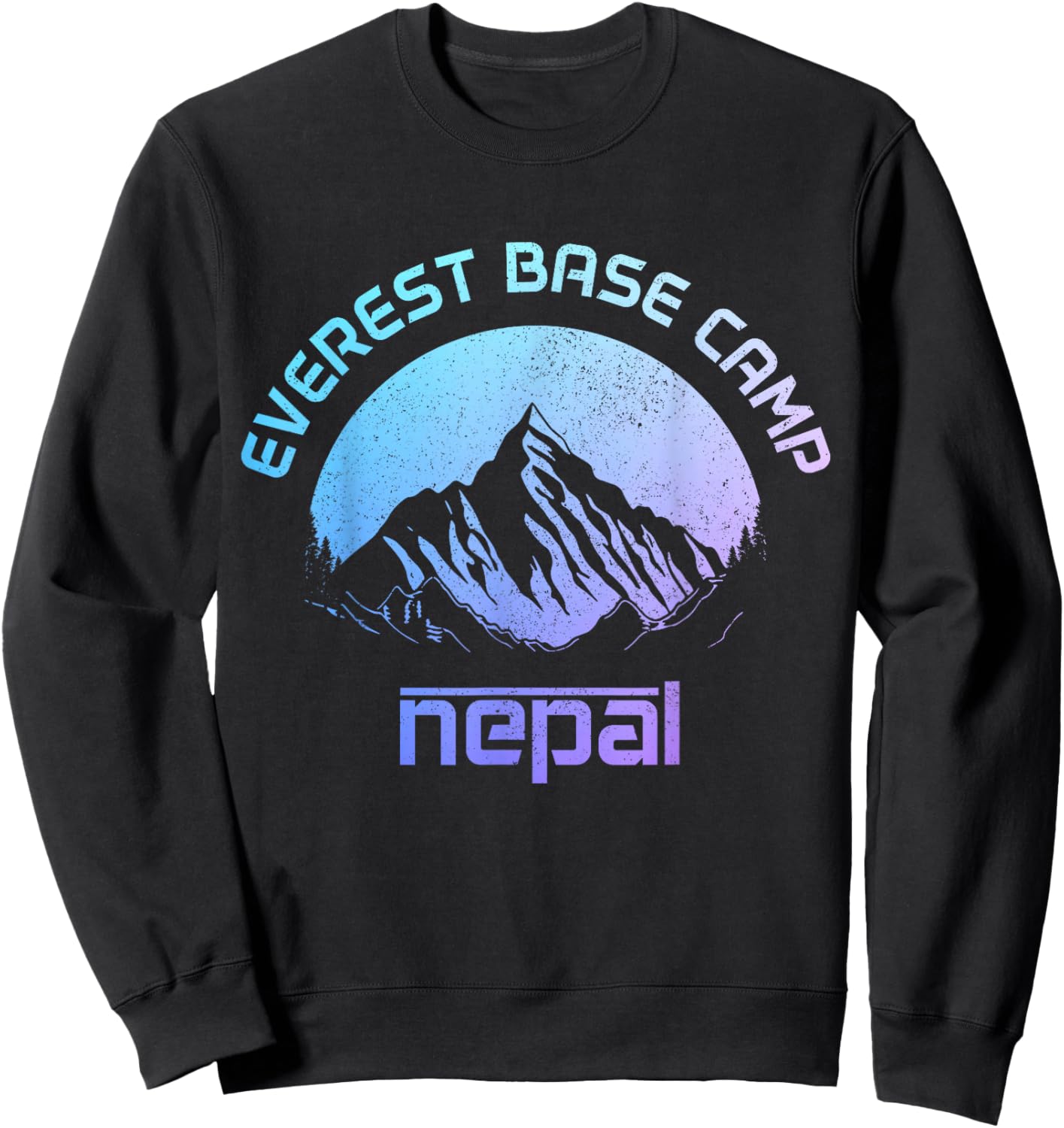 Mount Everest Nepal Himalaya Mountaineer Mountain Souvenir Sweatshirt - Sweatshirt | Black