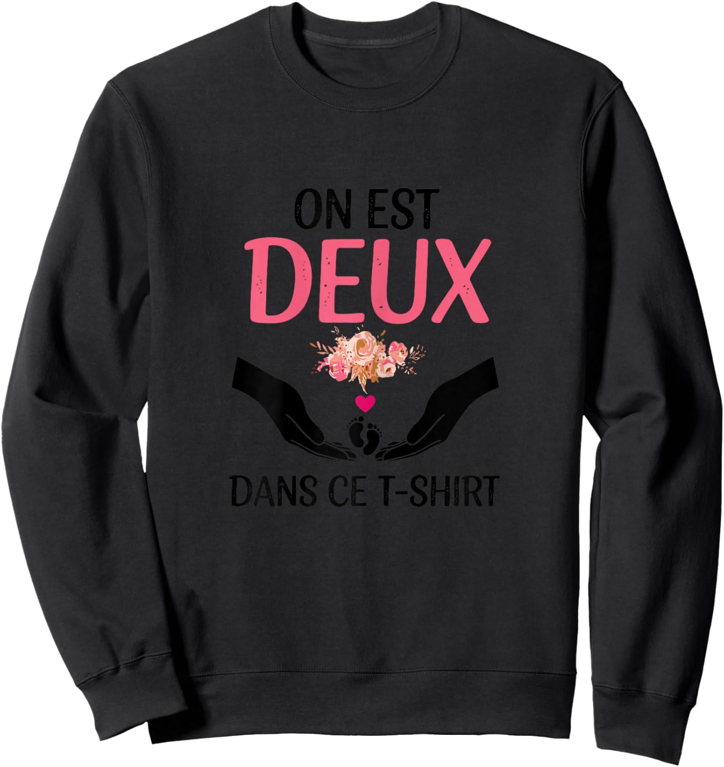 Pregnancy Announcement One Is Two in This Sweatshirt - Sweatshirt | Black