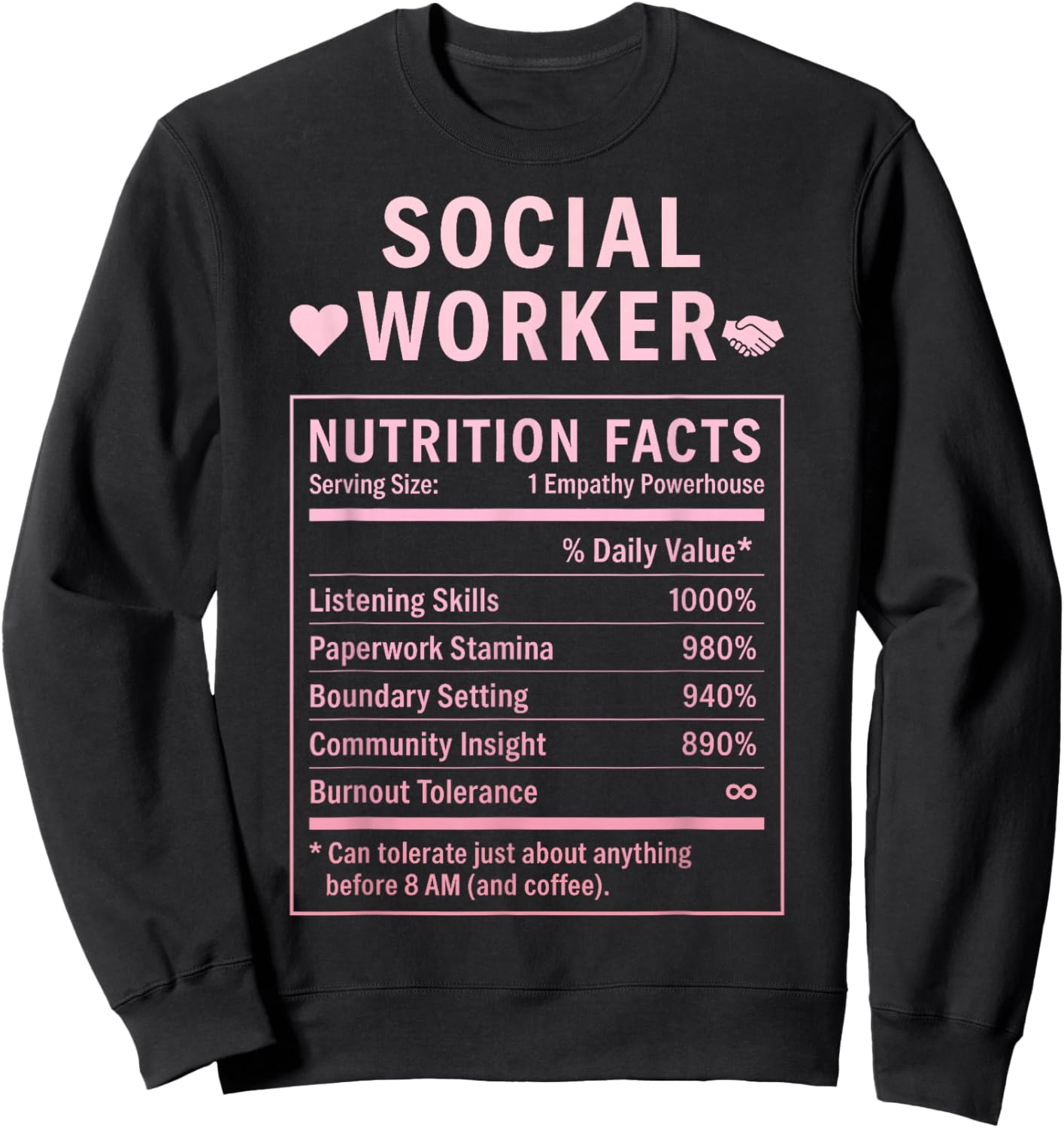 Funny Social Worker Sweatshirt - Sweatshirt | Black