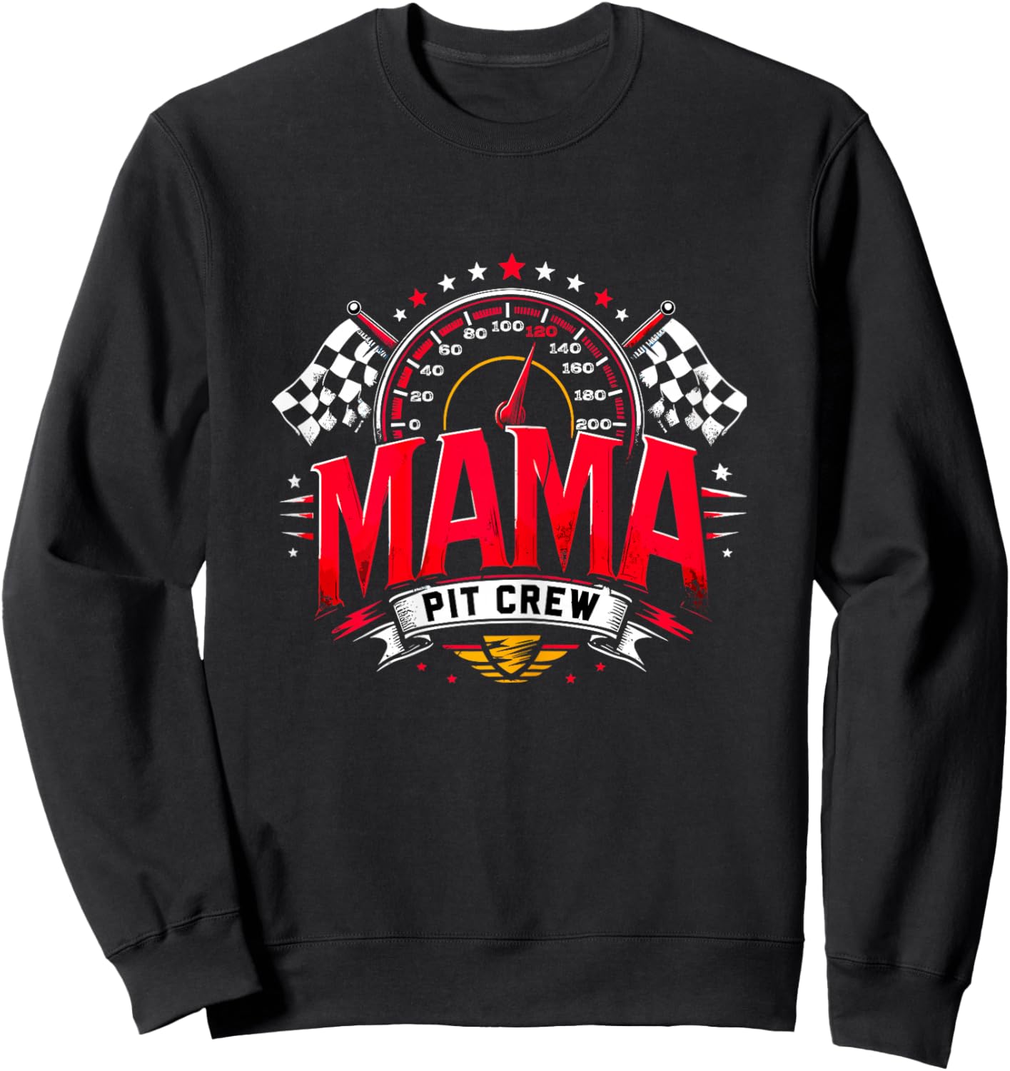 Mama Pit Crew Mom Racing Sweatshirt - Sweatshirt | Black