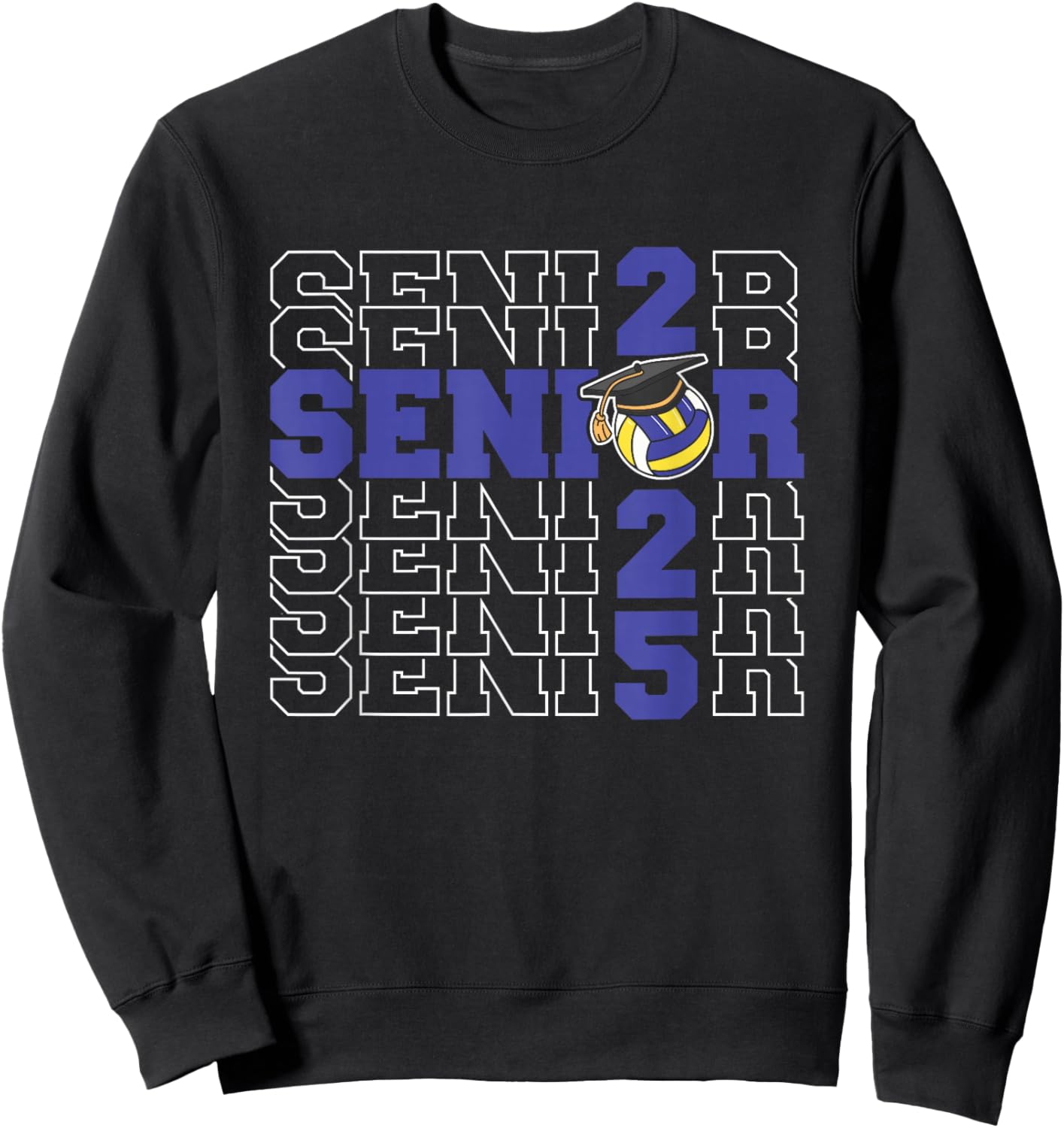 Class of 2025 Volleyball Senior Night Sweatshirt - Sweatshirt | Black