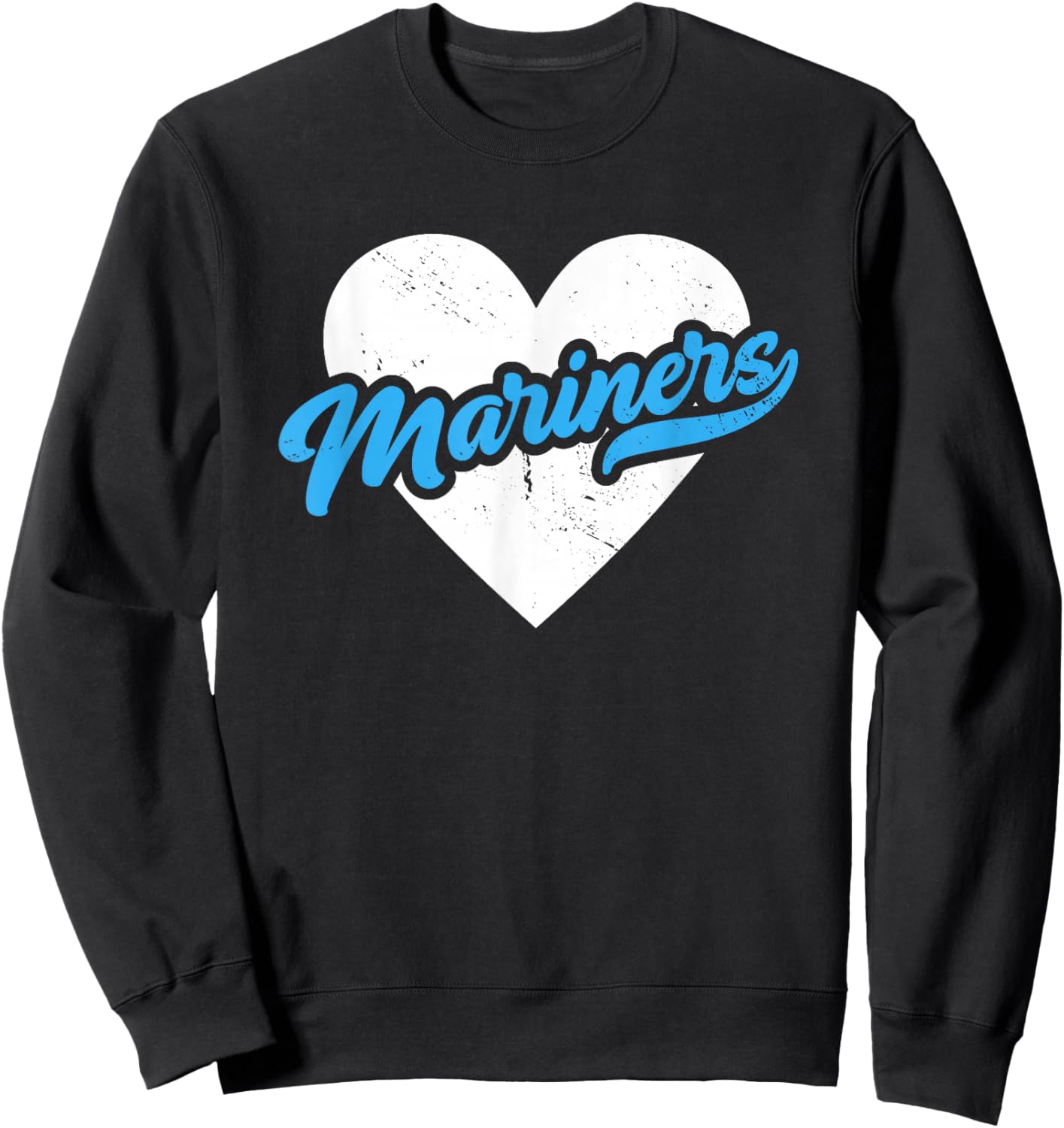 Vintage Mariners High School Go Mariners Pride Heart Sweatshirt - Sweatshirt | Black