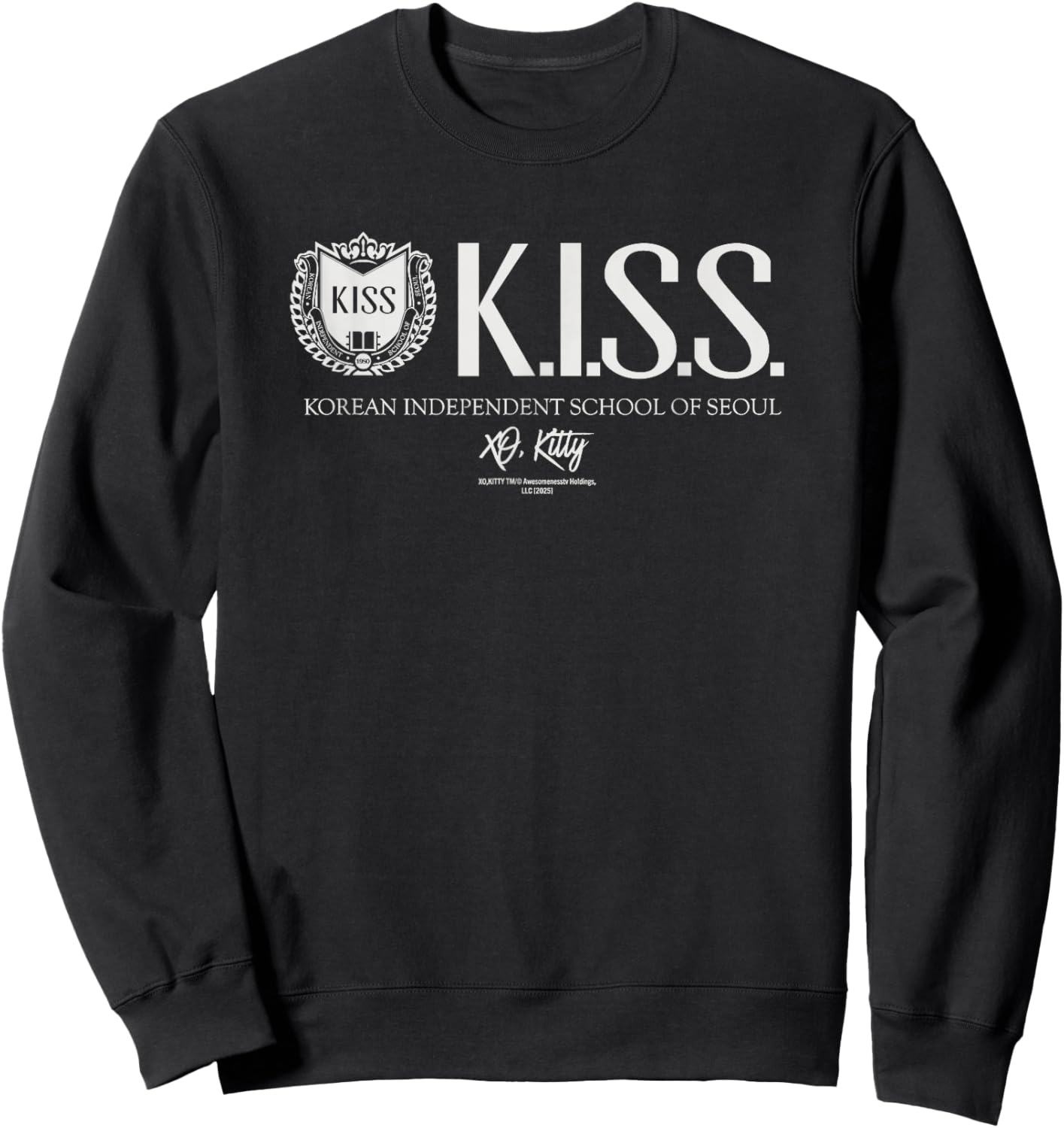 XO, Kitty KISS Officially Licenced Sweatshirt - Sweatshirt | Black