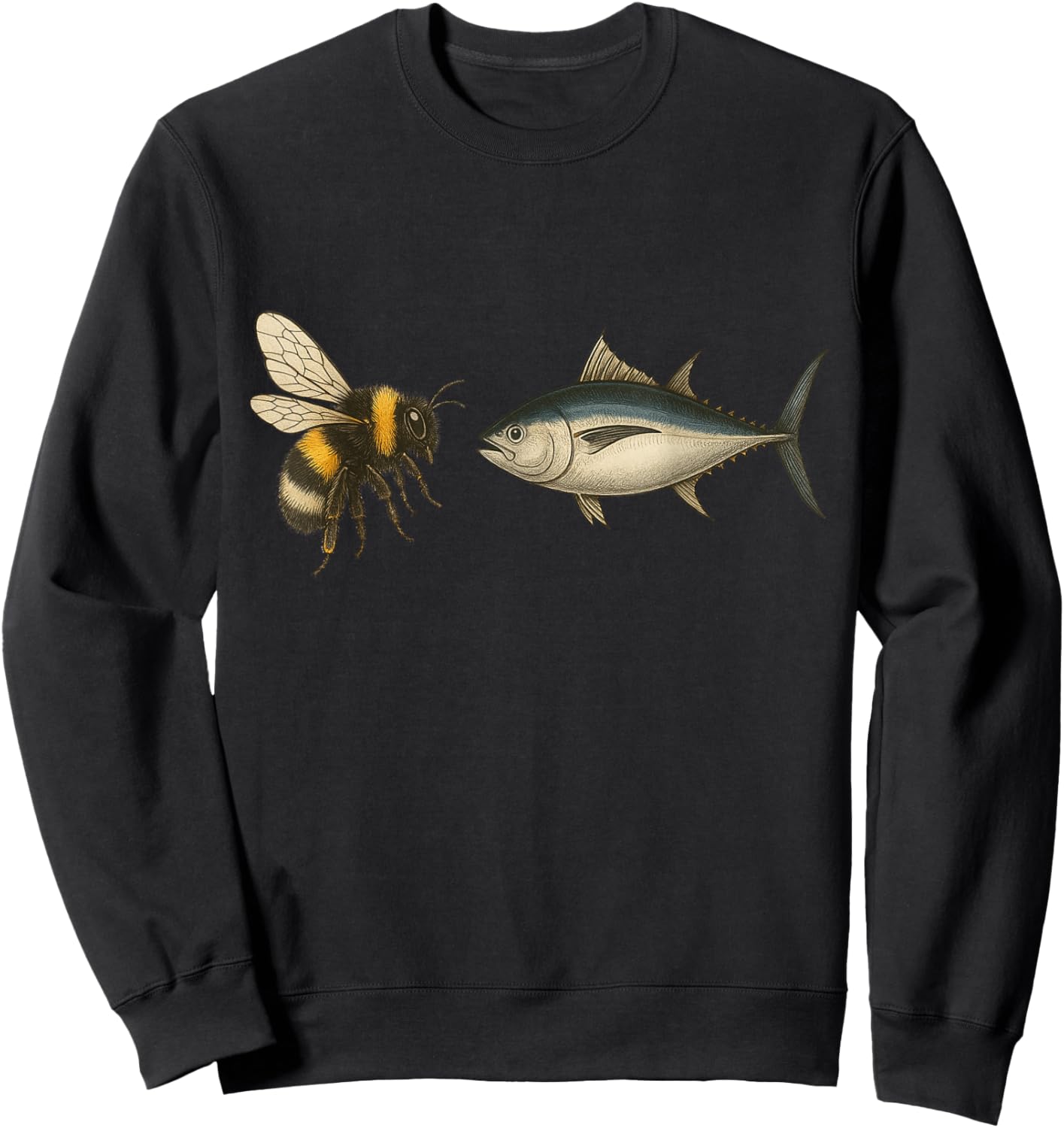 Bumble Bee Tuna Funny Animal Wordplay Humor Sweatshirt - Sweatshirt | Black