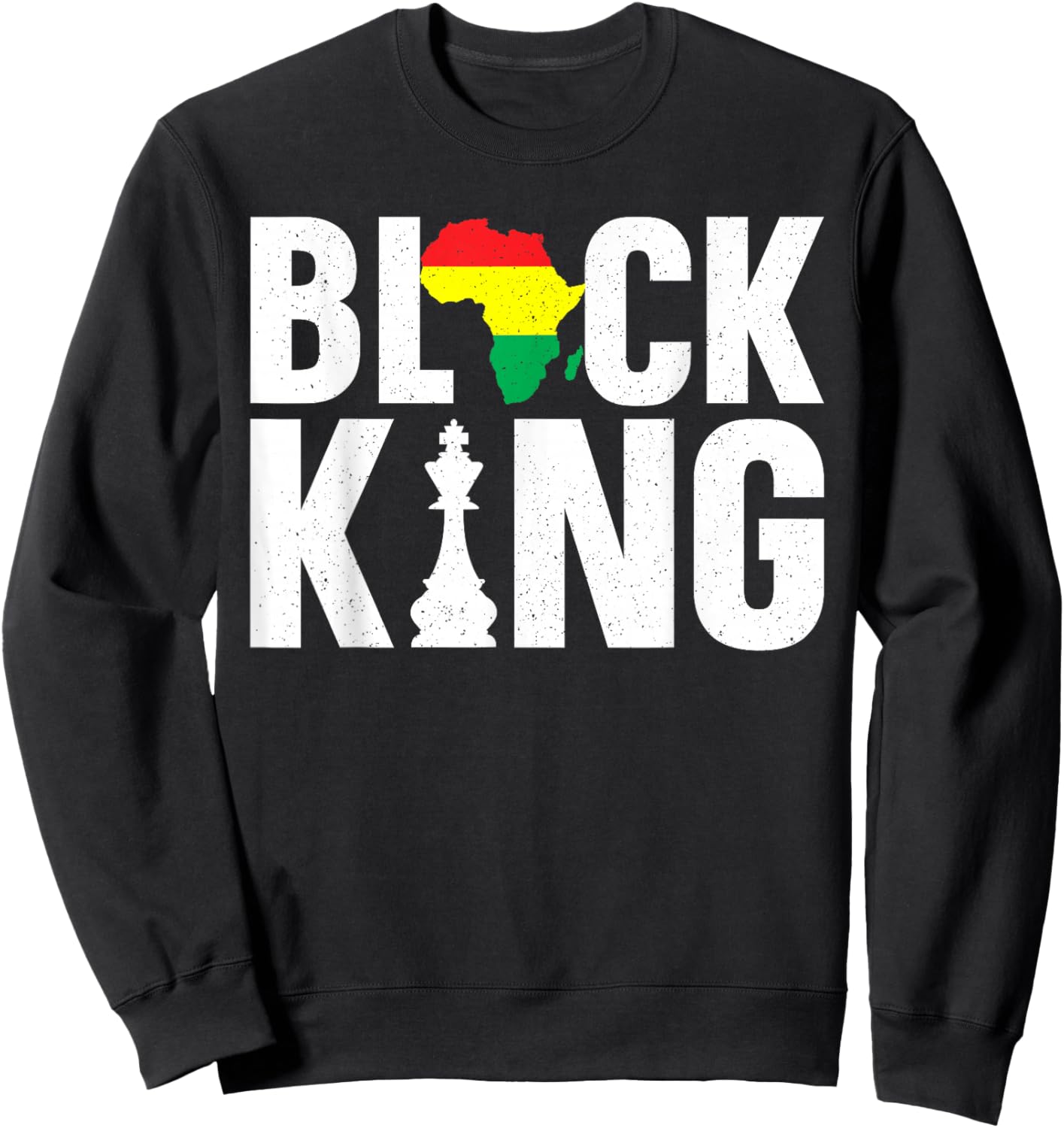 Cool Black King Art Dad Boys Africa Map African King Sweatshirt - Sweatshirt | Black