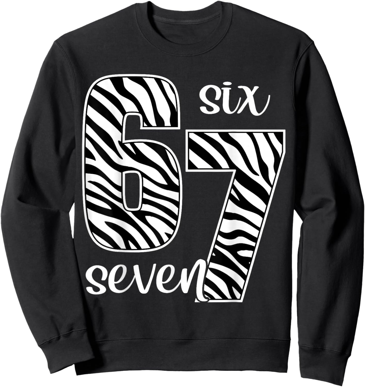 Zebra Print Teens Kids Boys 6-7 Sweatshirt - Sweatshirt | Black