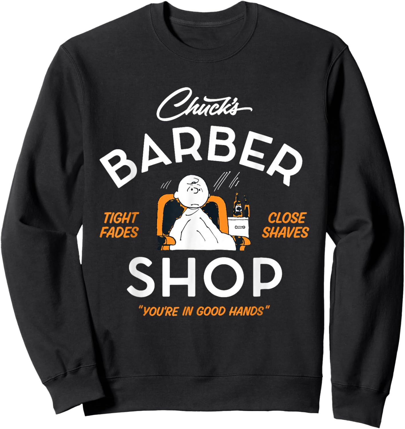 Peanuts Charlie Brown Chucks Barber Shop Sweatshirt - Sweatshirt | Black