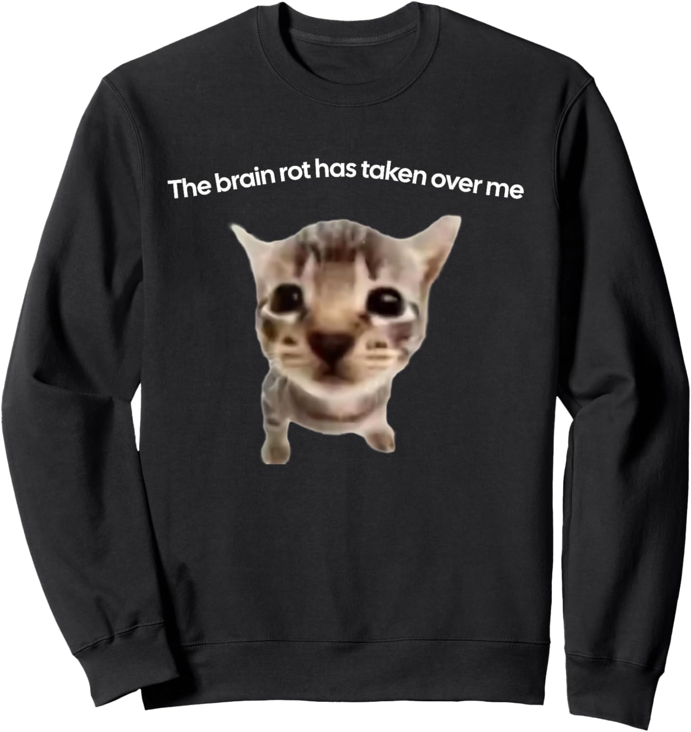 Funny cat meme Sweatshirt - Sweatshirt | Black