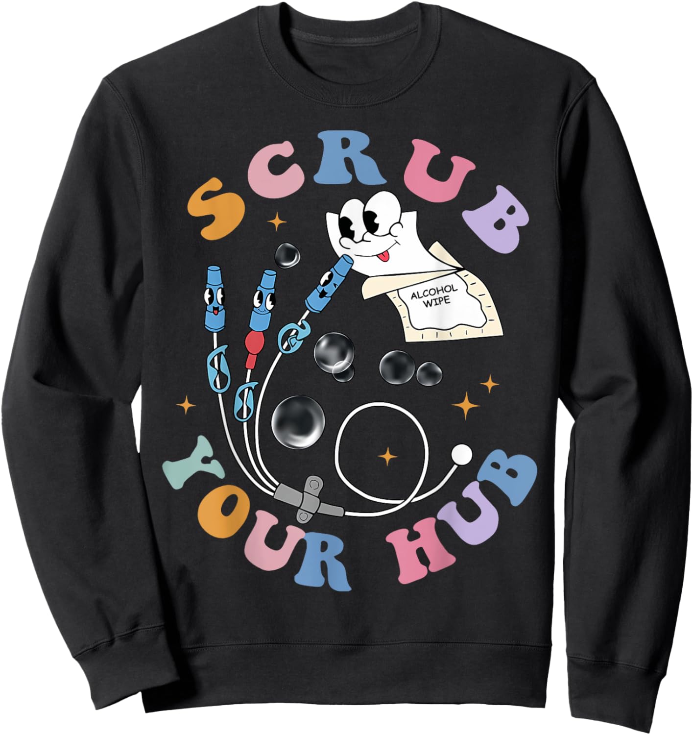Scrub Your Hub Funny Peds ER ICU RN Grad Clinical Preceptor Sweatshirt - Sweatshirt | Black
