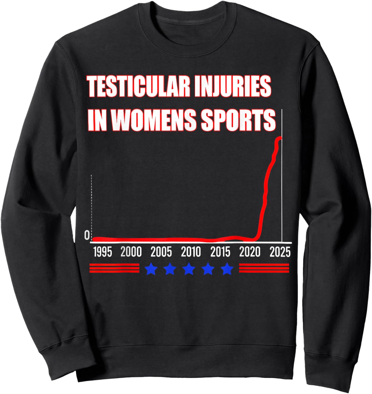 Testicular Injuries in Sports Funny Saying Men Women Sweatshirt - Sweatshirt | Black