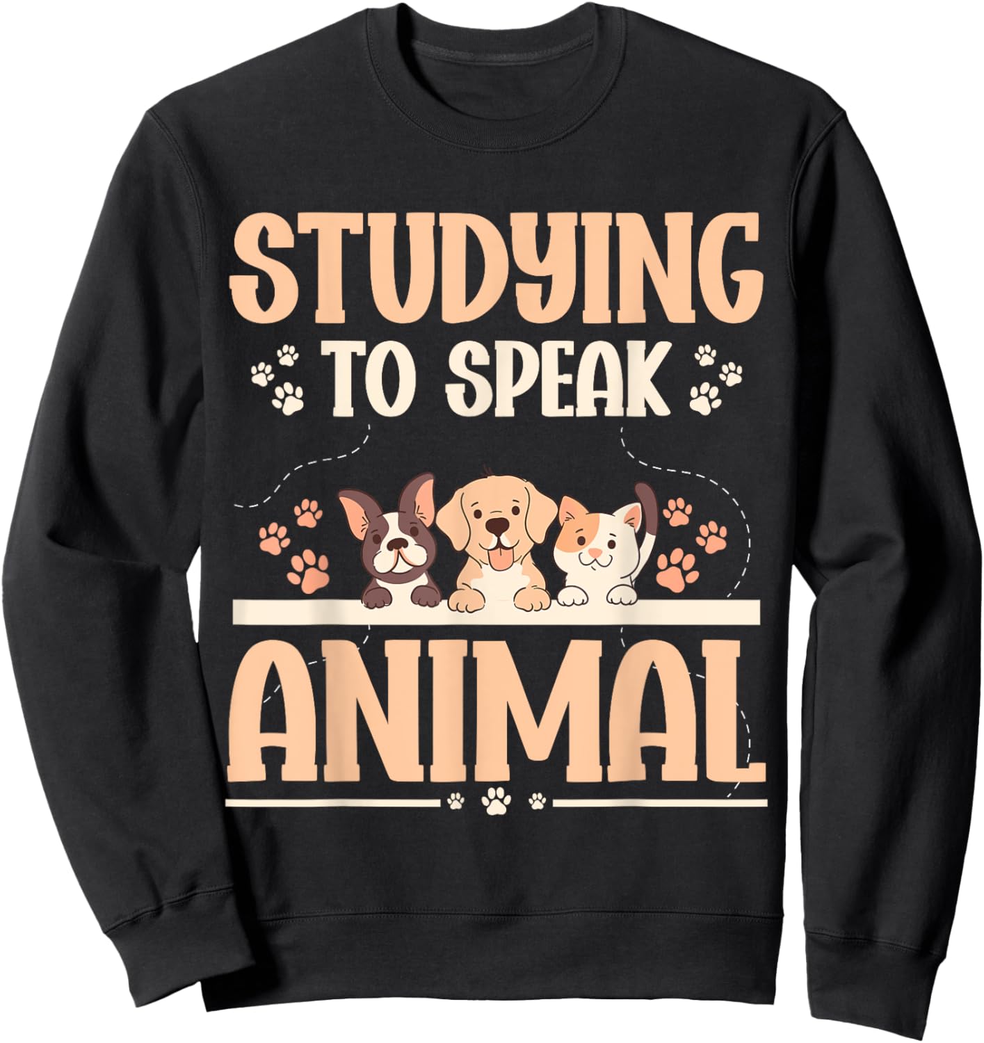 Future Veterinarian Studying To Speak Animal Sweatshirt - Sweatshirt | Black
