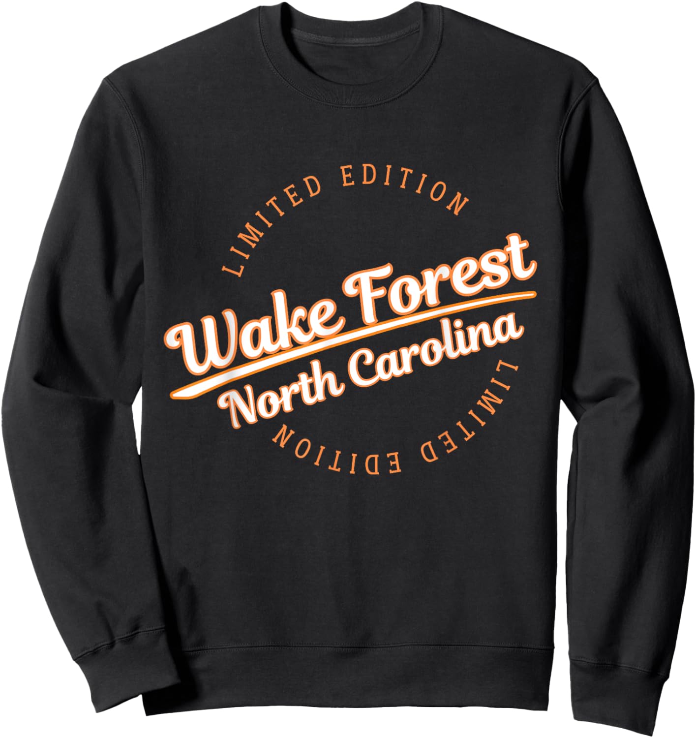 Retro Athletic Wake Forest NC Apparel Sweatshirt - Sweatshirt | Black