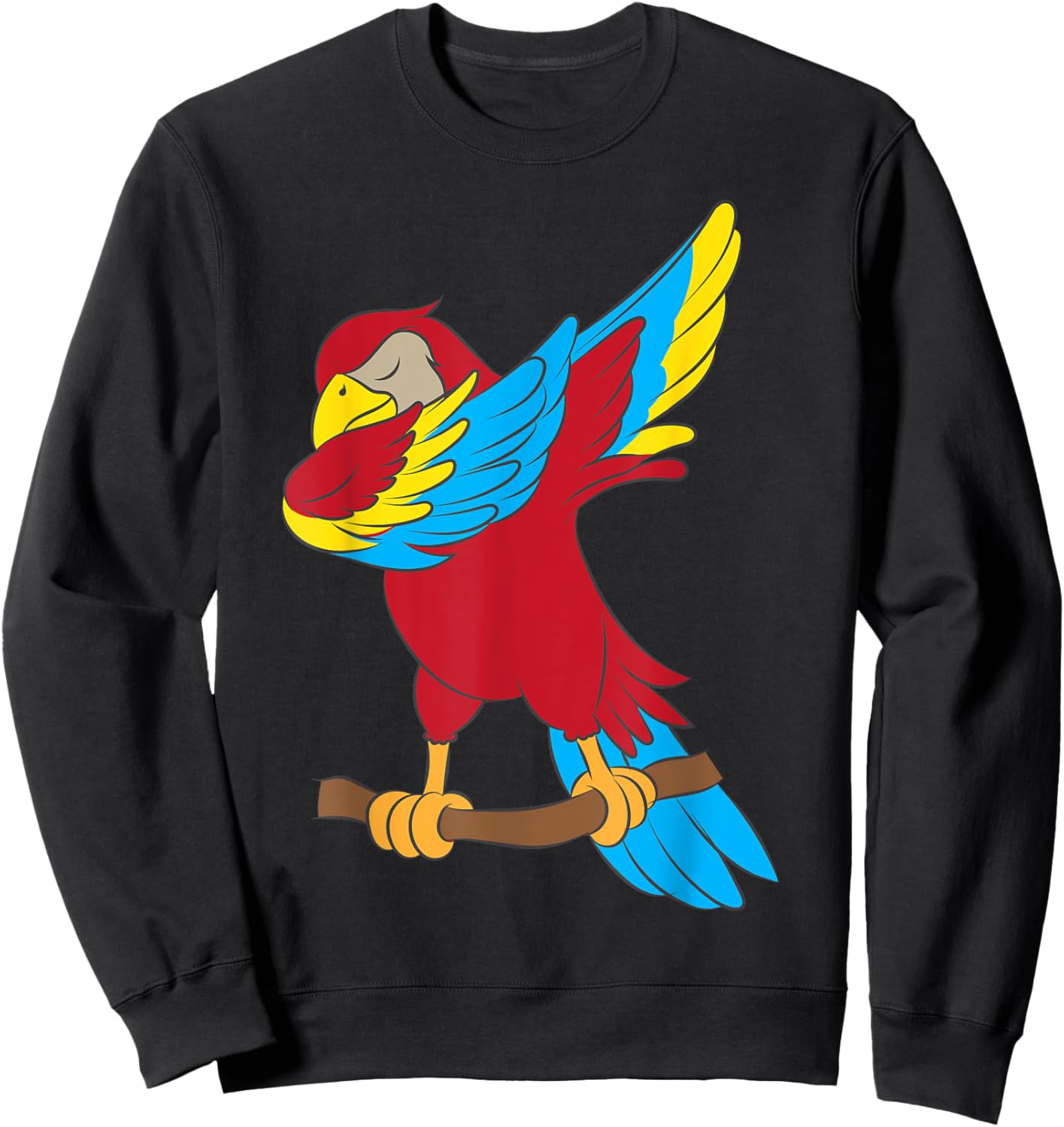 Cool Parrot Art Women Pet Bird Tropical Parrot Lover Sweatshirt - Sweatshirt | Black