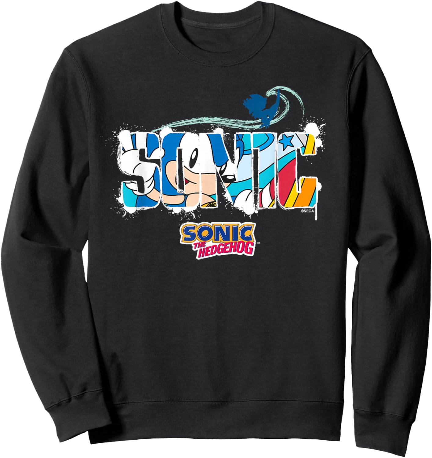 Sonic the Hedgehog - Sonic Wave Sweatshirt - Sweatshirt | Black